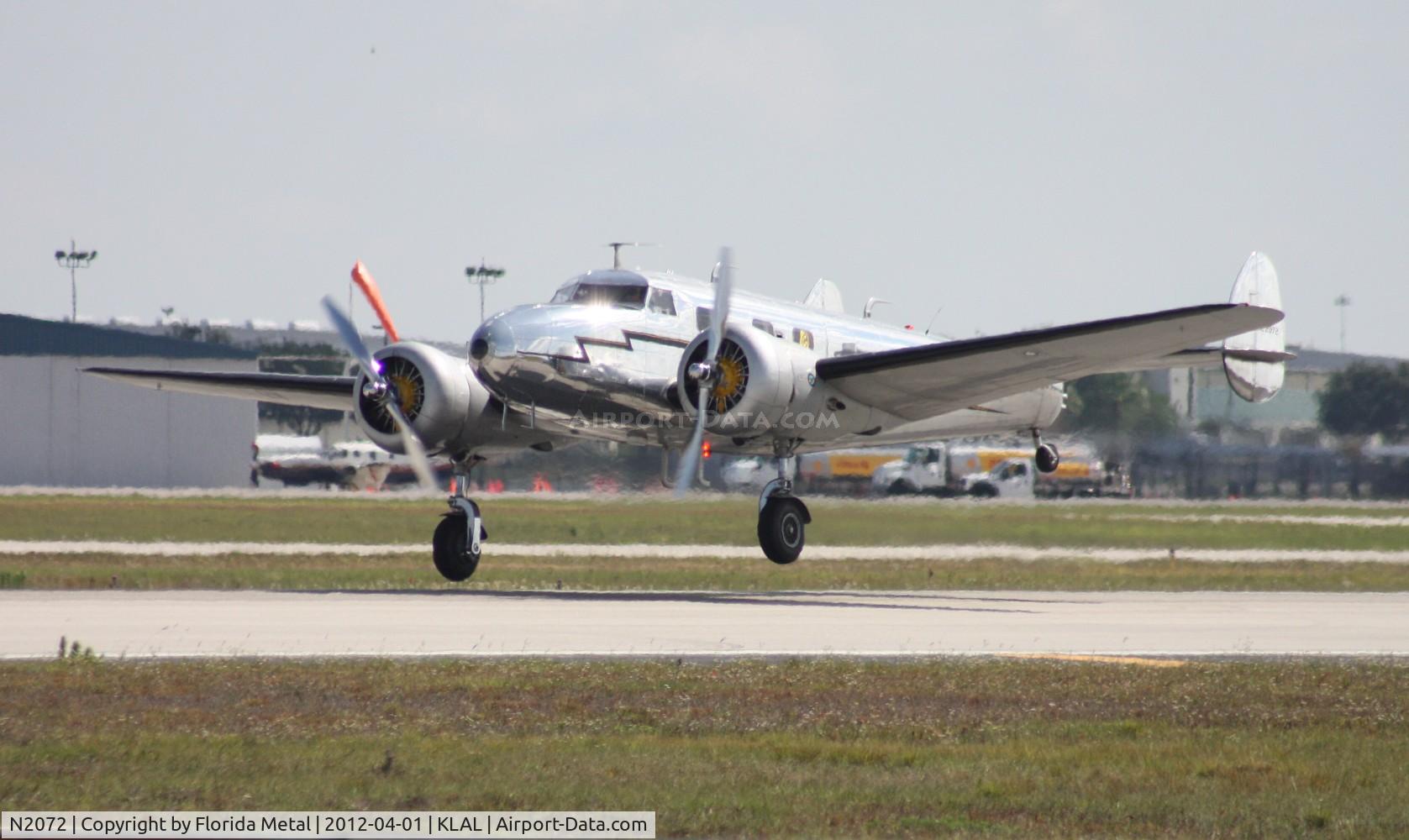 N2072, 1936 Lockheed 12A Electra Junior C/N 1208, SNF LAL 2012