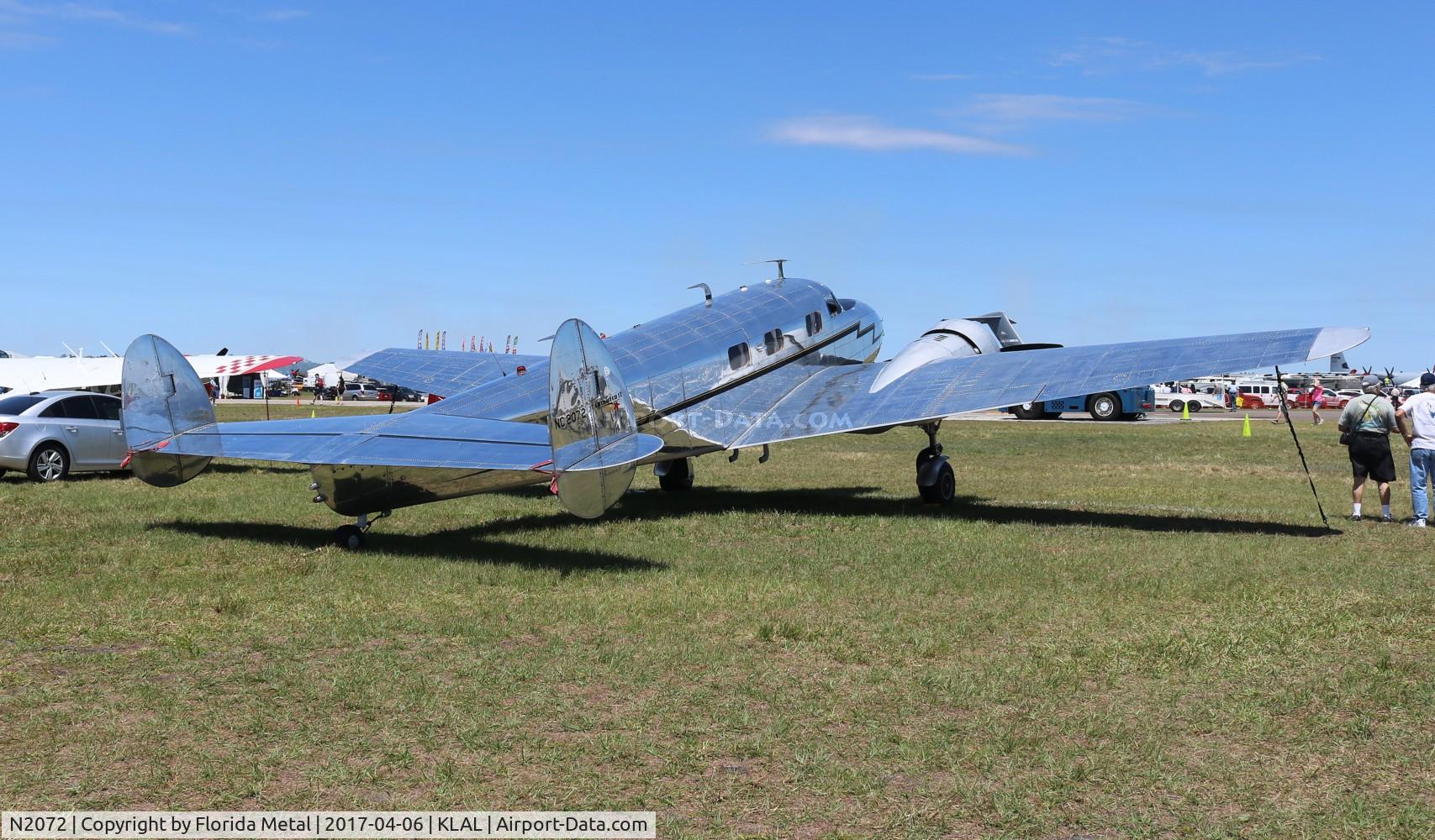 N2072, 1936 Lockheed 12A Electra Junior C/N 1208, SNF LAL 2017