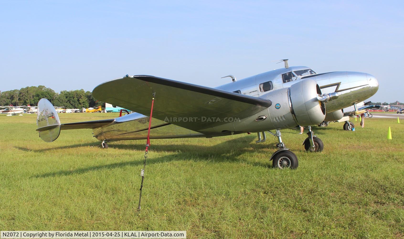 N2072, 1936 Lockheed 12A Electra Junior C/N 1208, SNF LAL 2015
