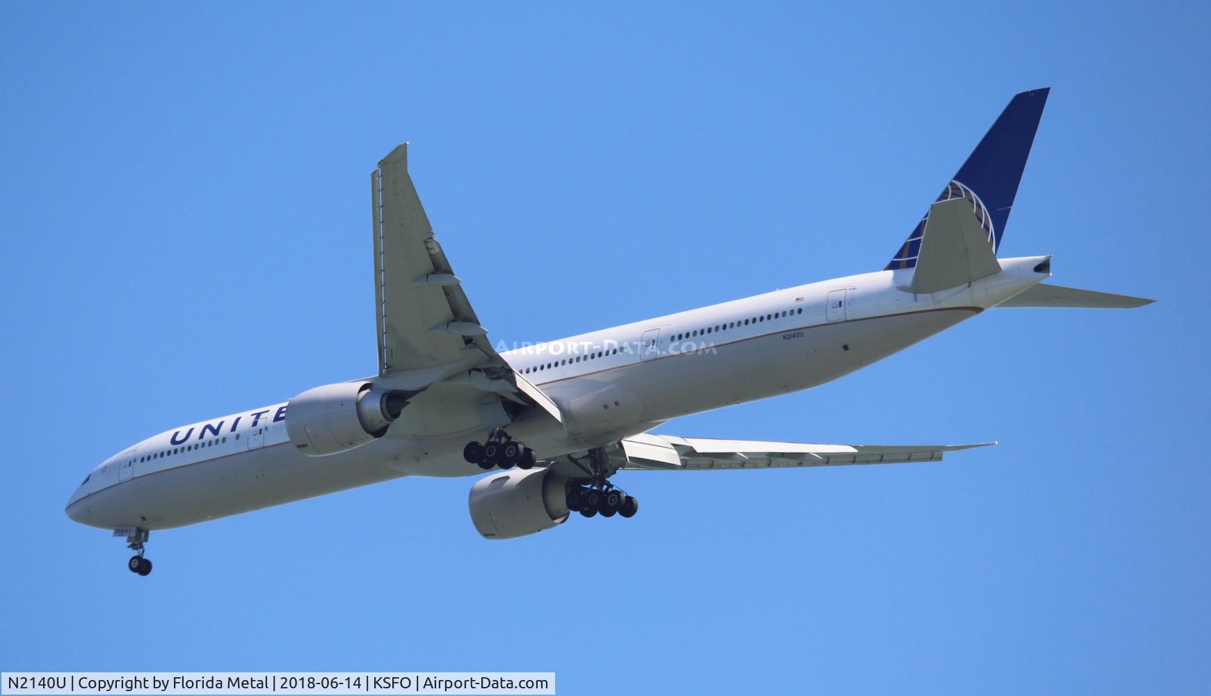 N2140U, 2017 Boeing 777-300/ER C/N 62651, SFO spotting 2018