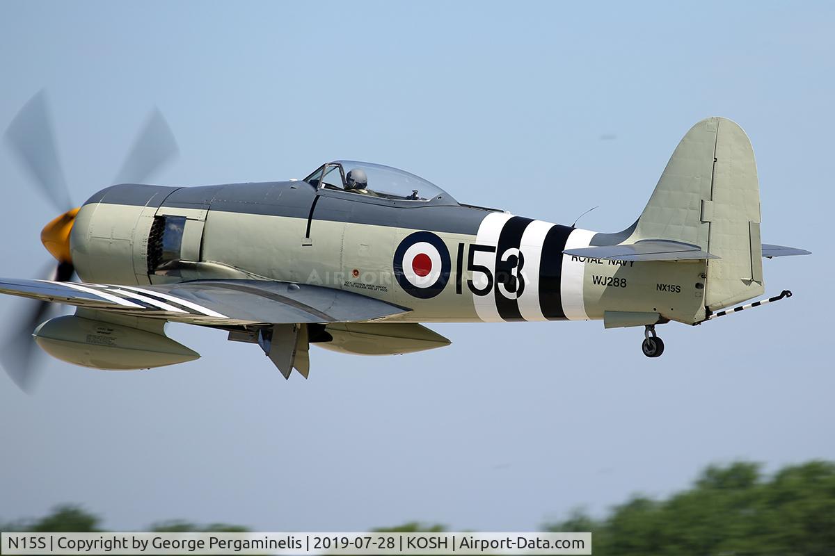 N15S, 1953 Hawker Sea Fury FB.11 C/N 41H/696792, Oshkosh 2019.