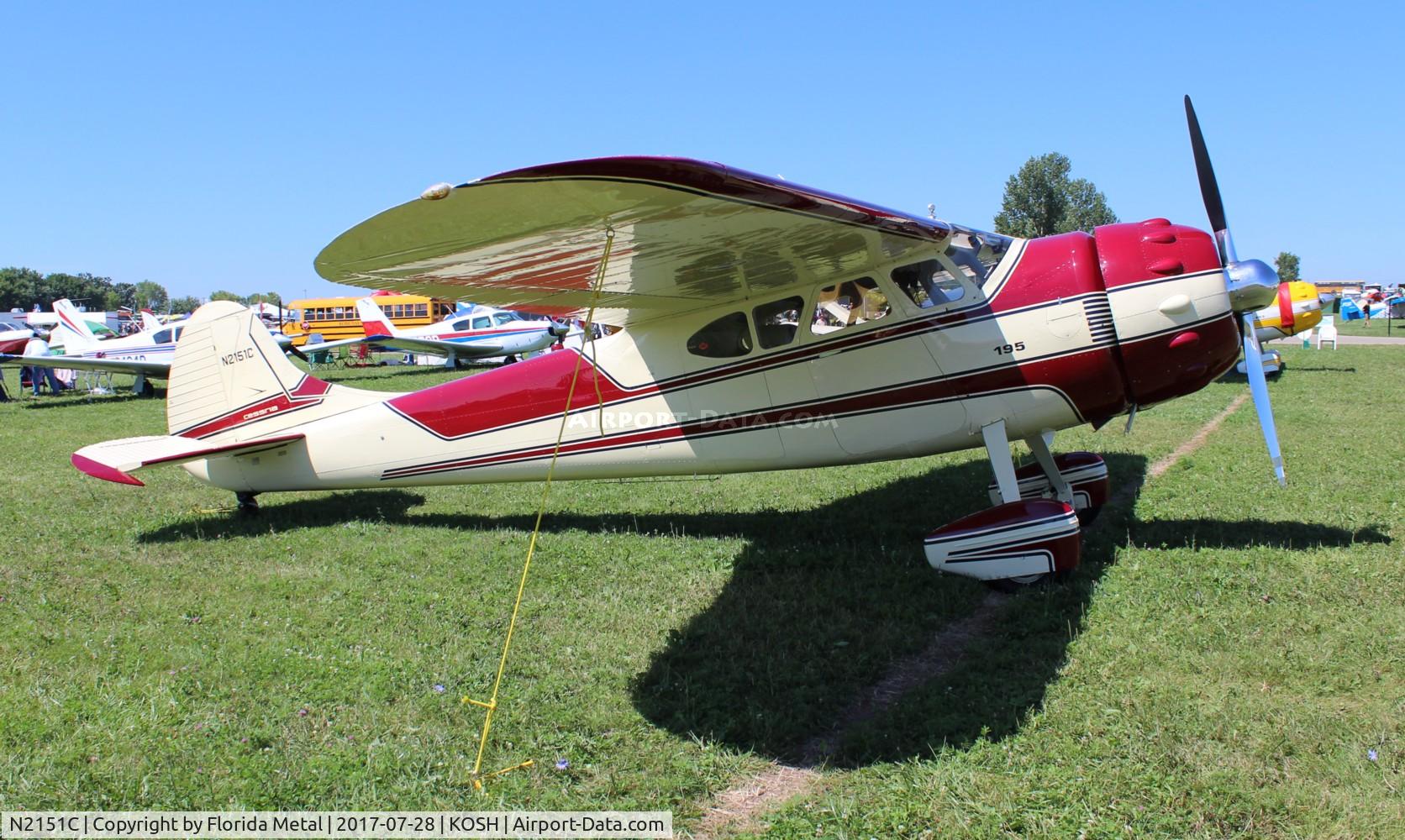 N2151C, 1954 Cessna 195B Businessliner C/N 16136, EAA OSH 2017
