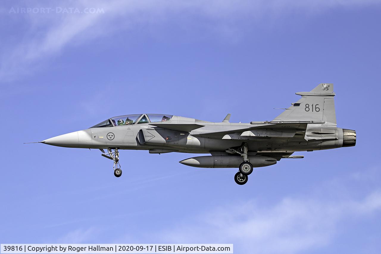 39816, Saab JAS-39D Gripen C/N 39816, A two seater JAS-39 Gripen D taken at F7 Air Base, Såtenäs