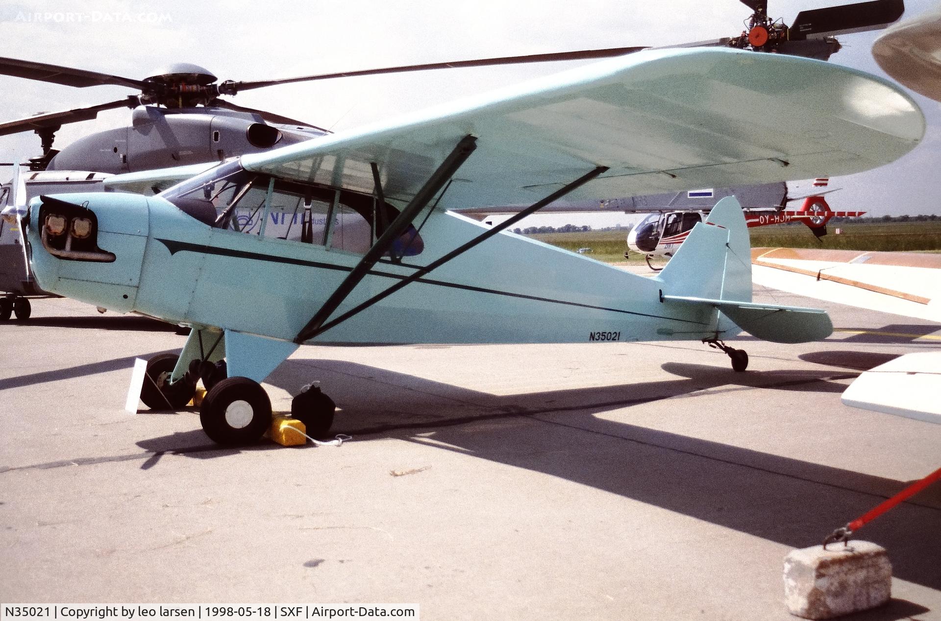 N35021, 1941 Piper J5A Cub Cruiser C/N 5529, Berlin Air Show 18.5.1998