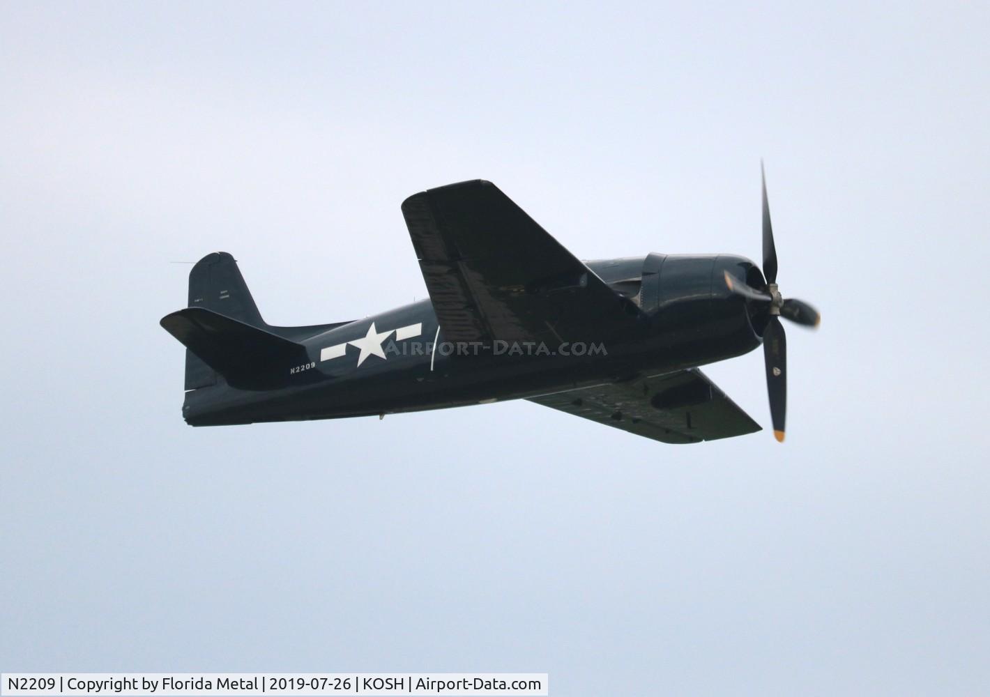 N2209, 1945 Grumman F8F-1B Bearcat C/N 122095, EAA OSH 2019