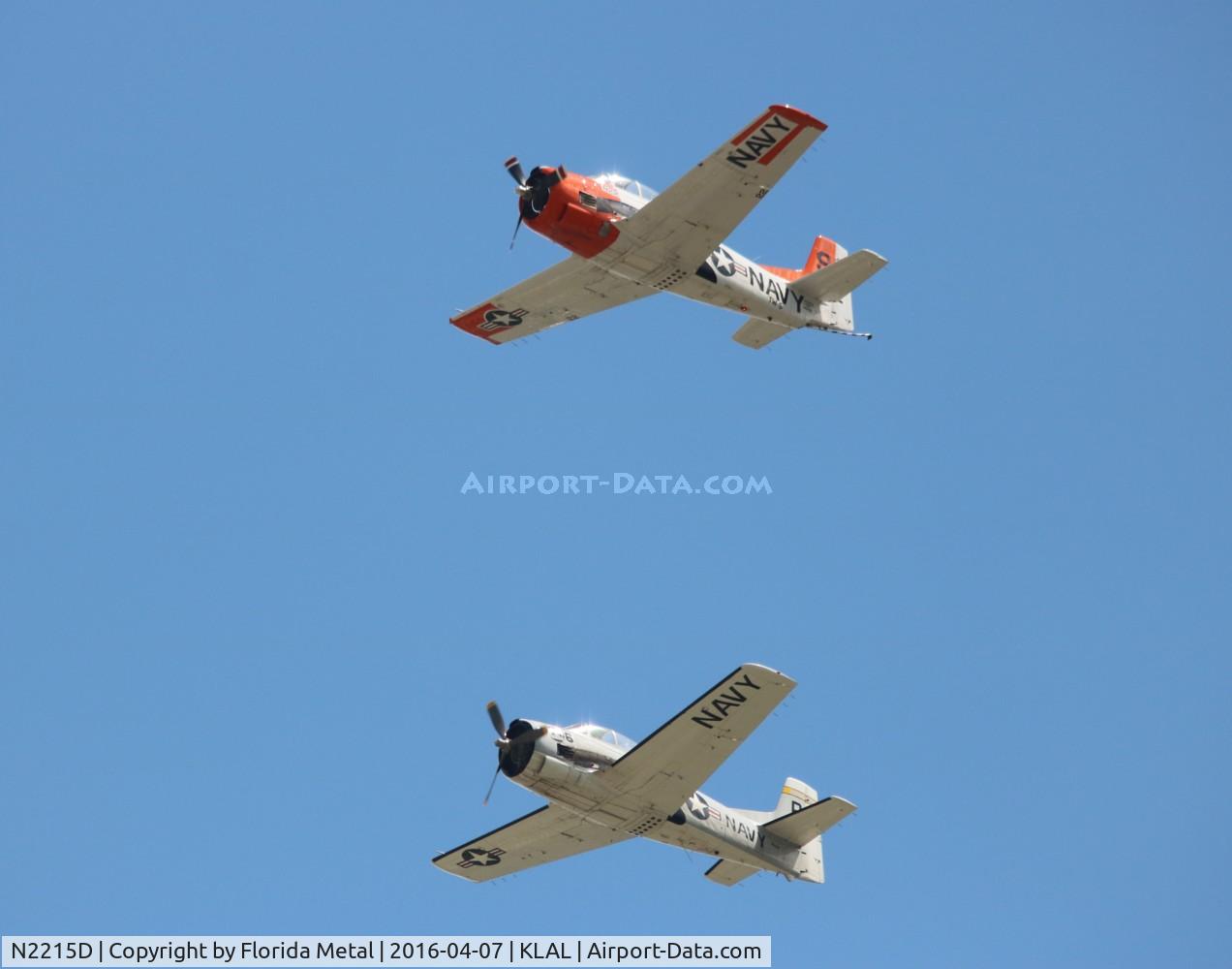 N2215D, 1957 North American T-28C Trojan C/N 252-44 (146281), SNF LAL 2016