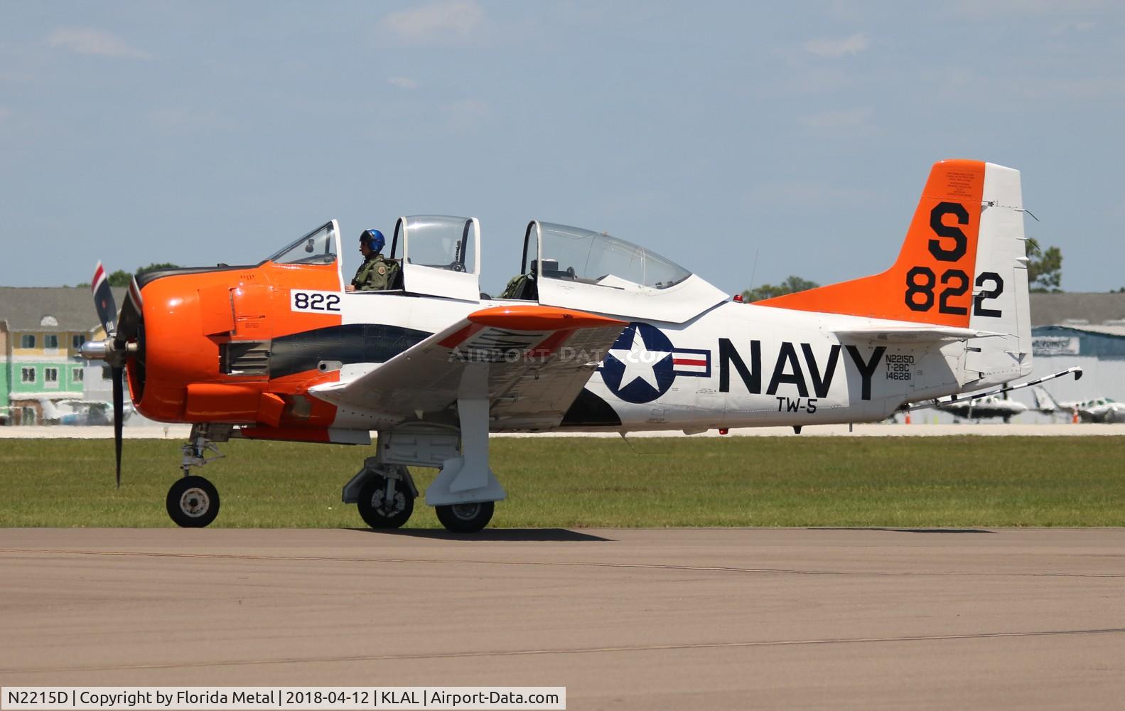 N2215D, 1957 North American T-28C Trojan C/N 252-44 (146281), SNF LAL 2018