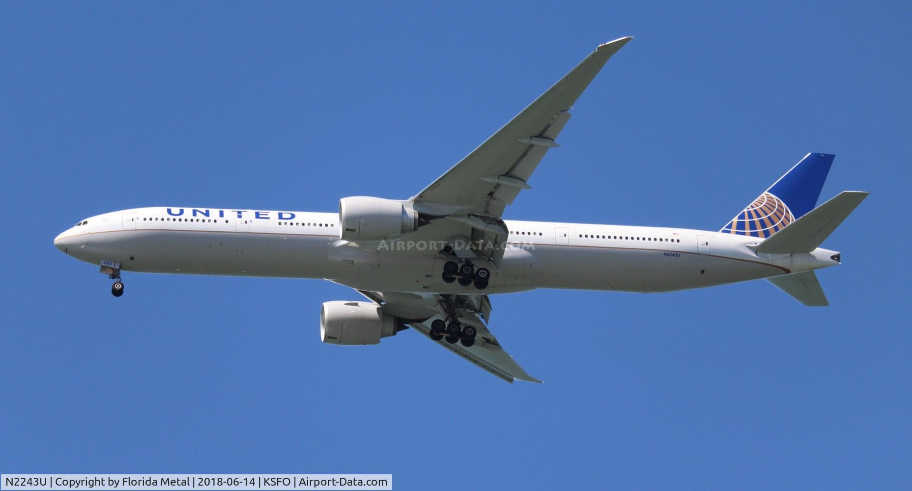 N2243U, 2017 Boeing 777-300/ER C/N 63723, SFO Spotting 2018