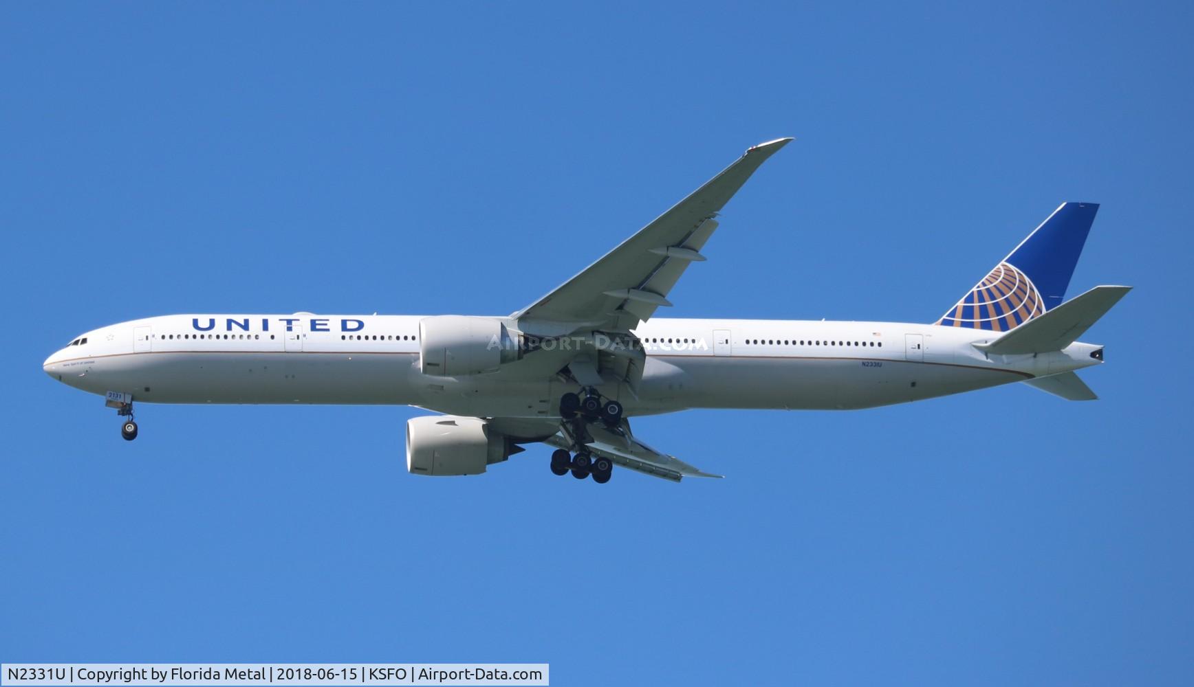 N2331U, 2016 Boeing 777-322/ER C/N 62642, SFO spotting 2018