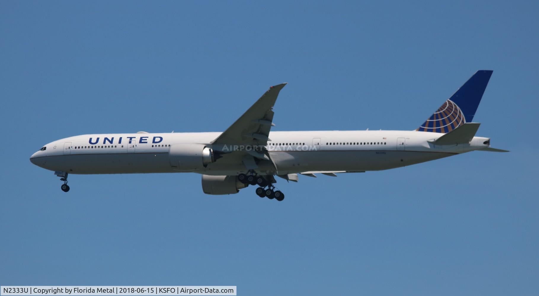 N2333U, 2016 Boeing 777-300/ER C/N 62644, SFO spotting 2018