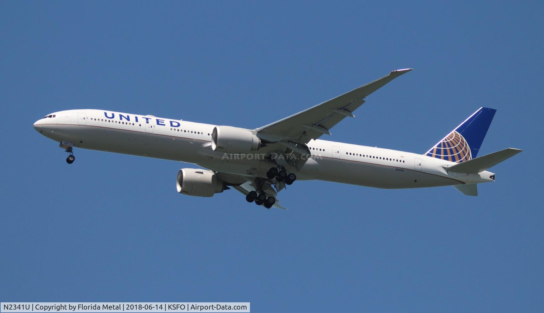 N2341U, 2017 Boeing 777-300/ER C/N 63721 / 1493, SFO spotting 2018