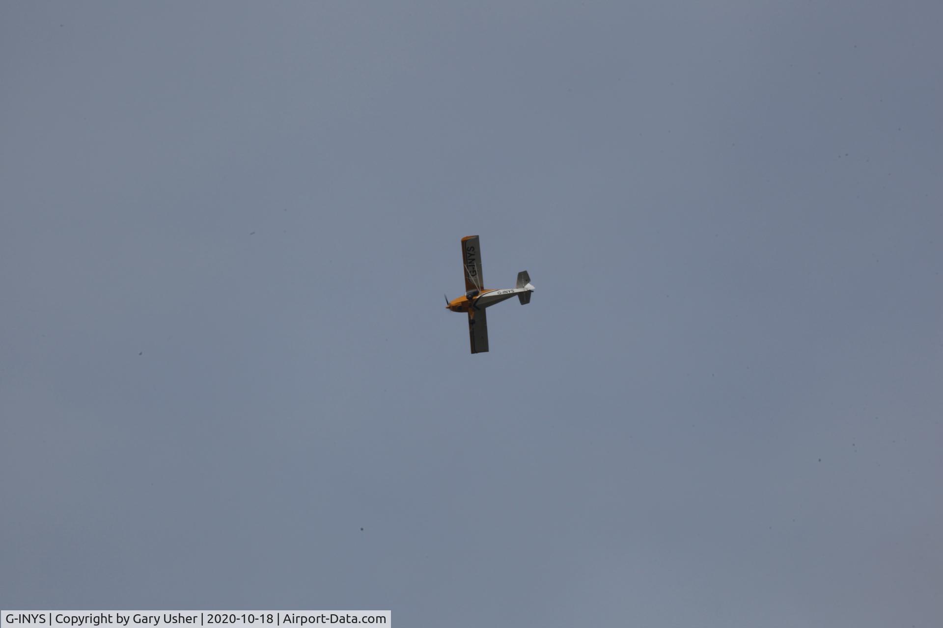 G-INYS, 2018 TLAC Sherwood Scout C/N LAA 345-15538, Overflying Snetterton race circuit , Sunday 18th October 2020