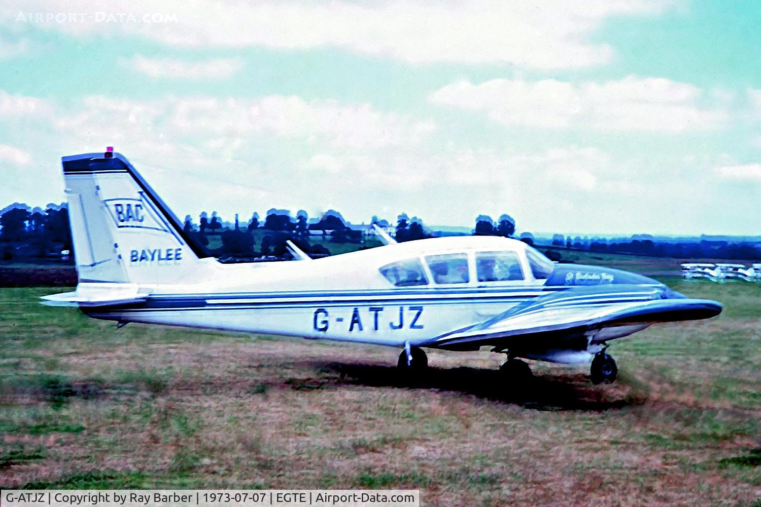G-ATJZ, 1965 Piper PA-E23-250 Aztec C/N 27-2967, G-ATJZ   Piper PA-23-250 Aztec C [27-2967] (Baylee Air Charter) Exeter~G 07/07/1973