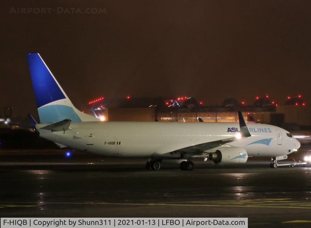 F-HIQB, 2007 Boeing 737-8AS C/N 33641, Ready for a new cargo flight to CDG...  Route was CDG-TLS-OPO-TLS-CDG