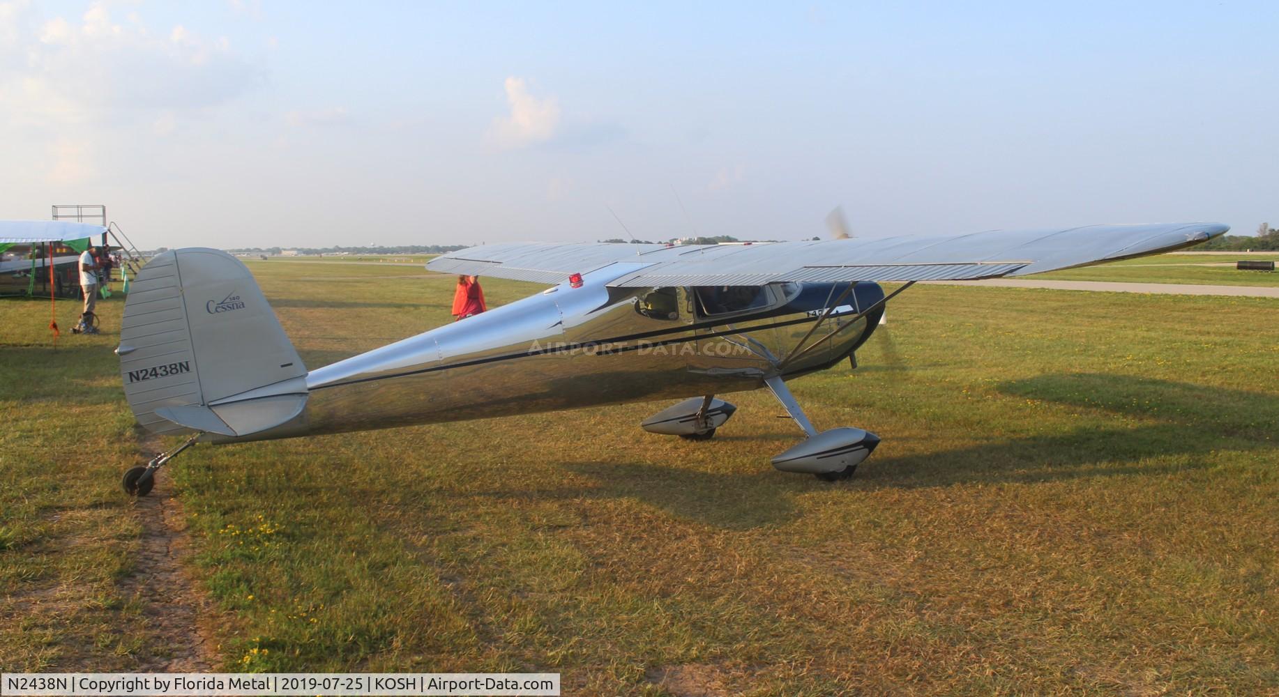 N2438N, 1947 Cessna 140 C/N 12691, EAA OSH 2019