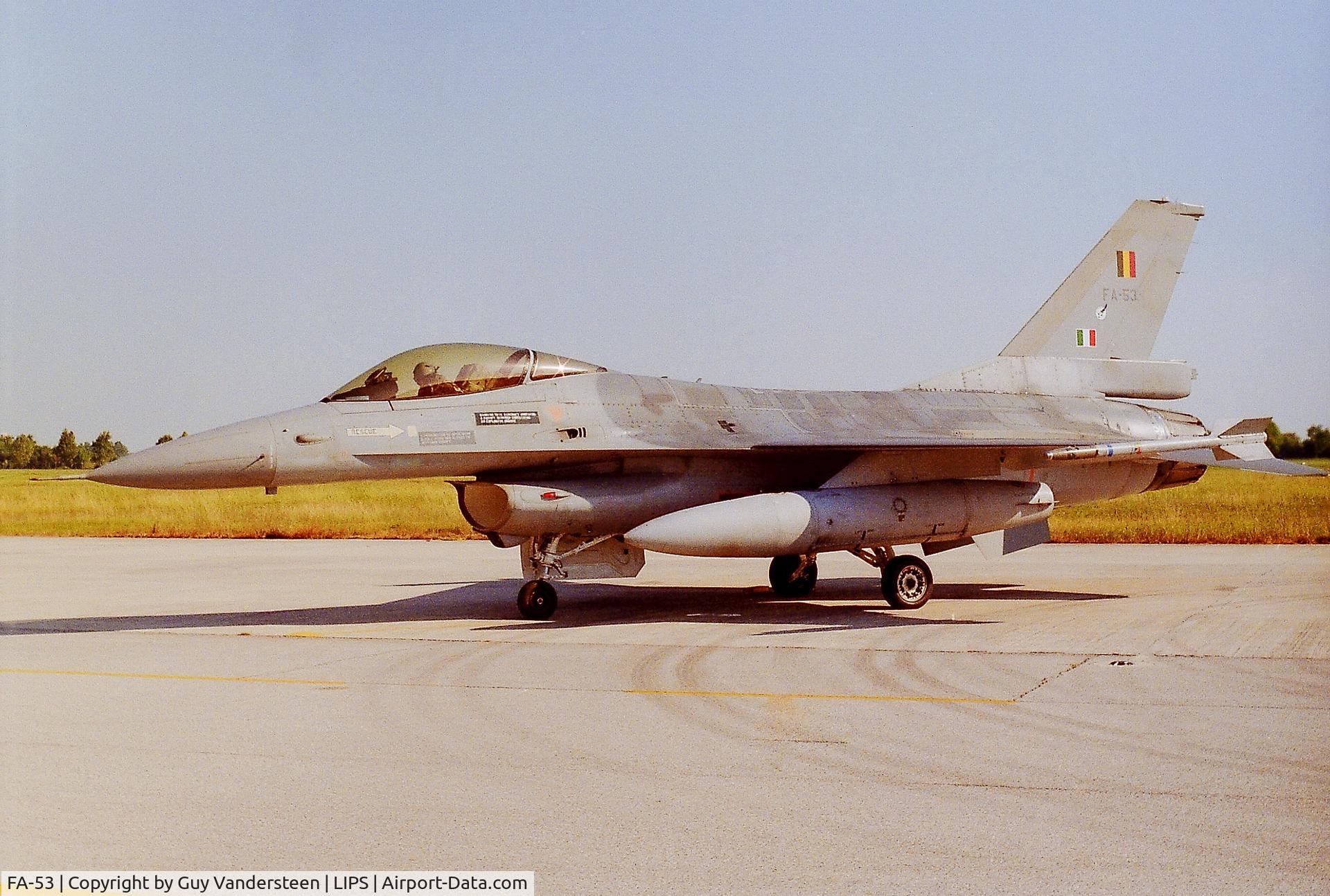 FA-53, 1982 SABCA F-16AM Fighting Falcon C/N 6H-53, ITAF 22 Sqn and BAF 23 Sqn Exchange in August 1997