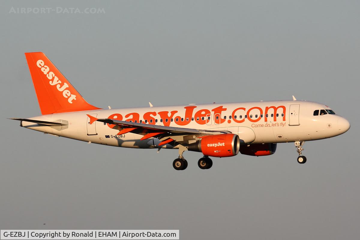 G-EZBJ, 2007 Airbus A319-111 C/N 3036, at spl