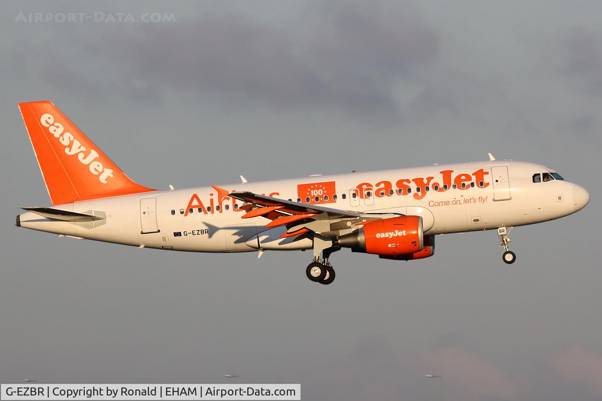 G-EZBR, 2007 Airbus A319-111 C/N 3088, at spl