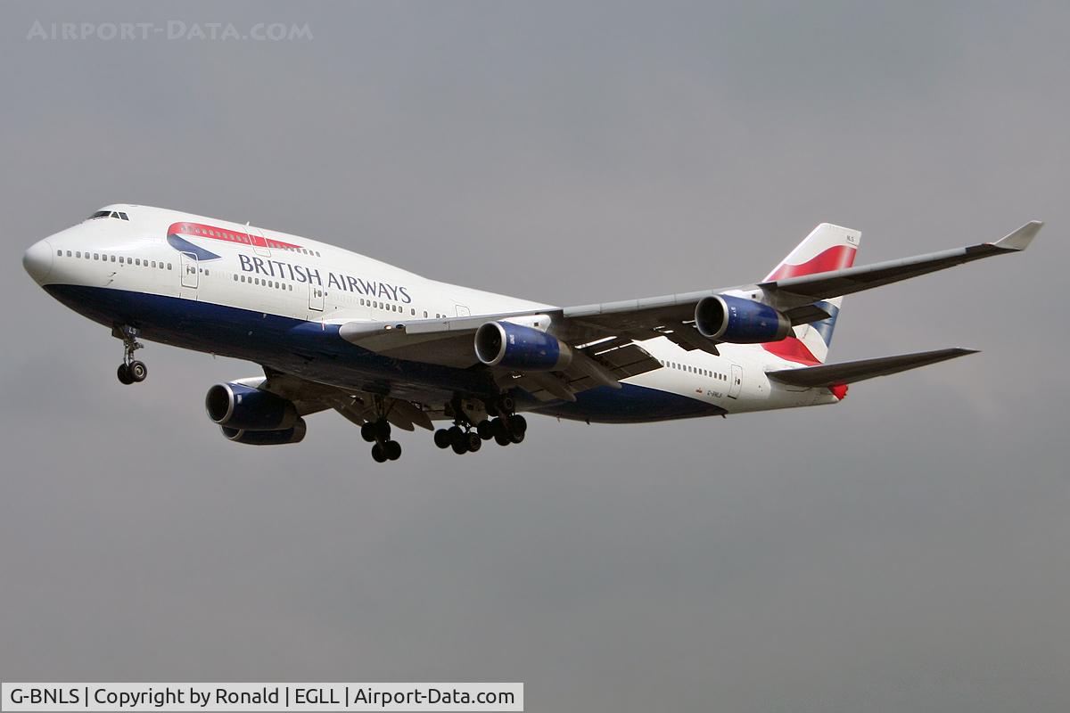 G-BNLS, 1991 Boeing 747-436 C/N 24629, at lhr