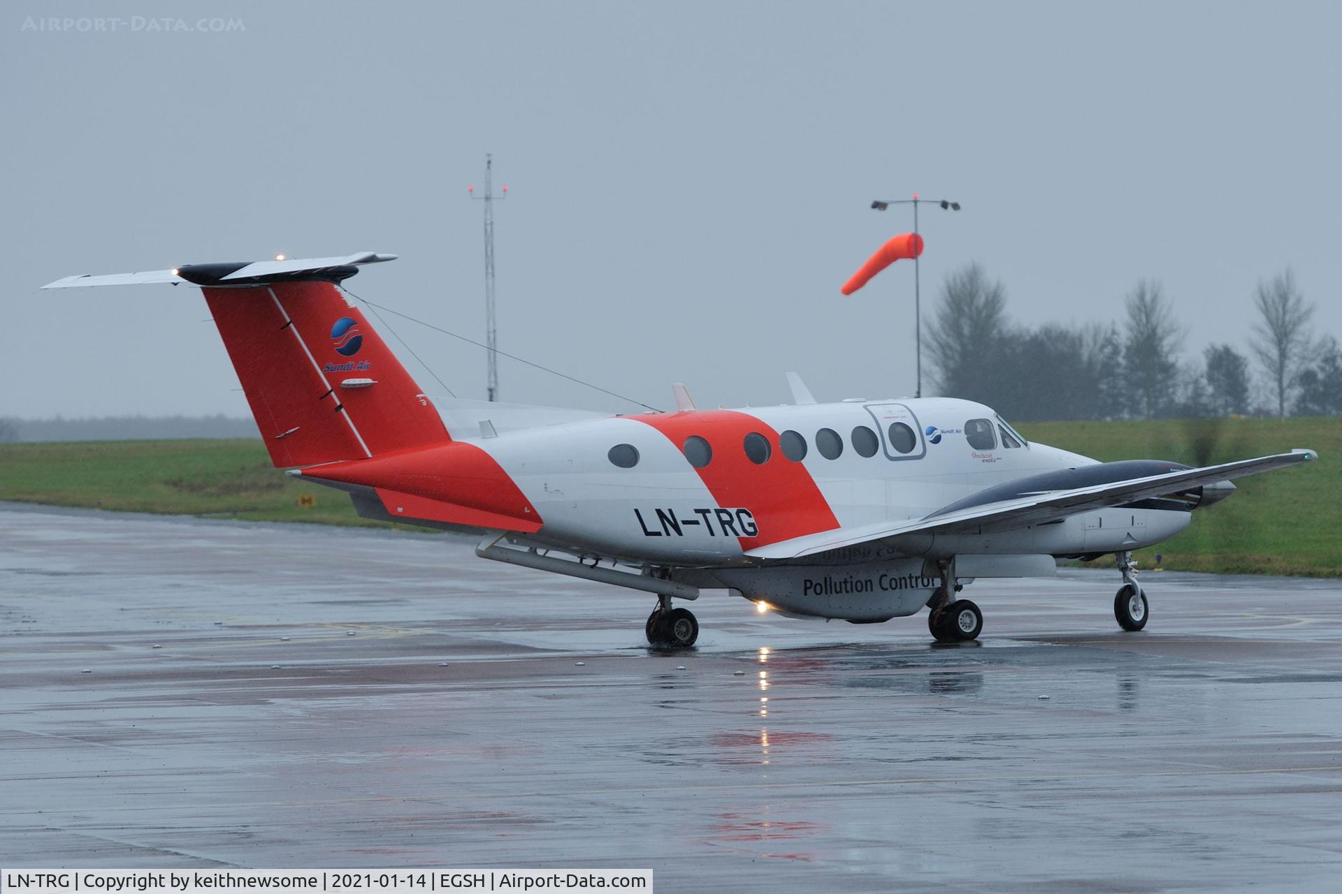 LN-TRG, 2006 Raytheon B200 King Air C/N BB-1936, Leaving Norwich for Stavanger, Norway.
