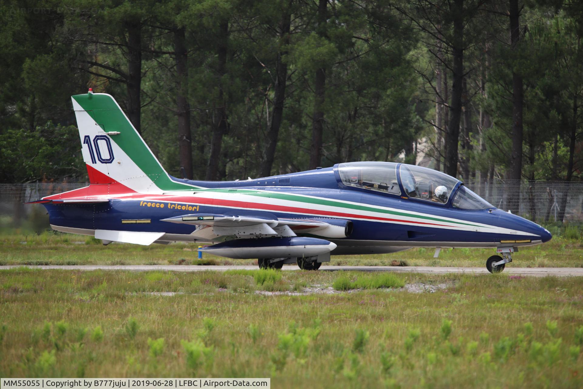 MM55055, Aermacchi MB-339PAN C/N 6851/189/AA086, at Cazaux Airshow