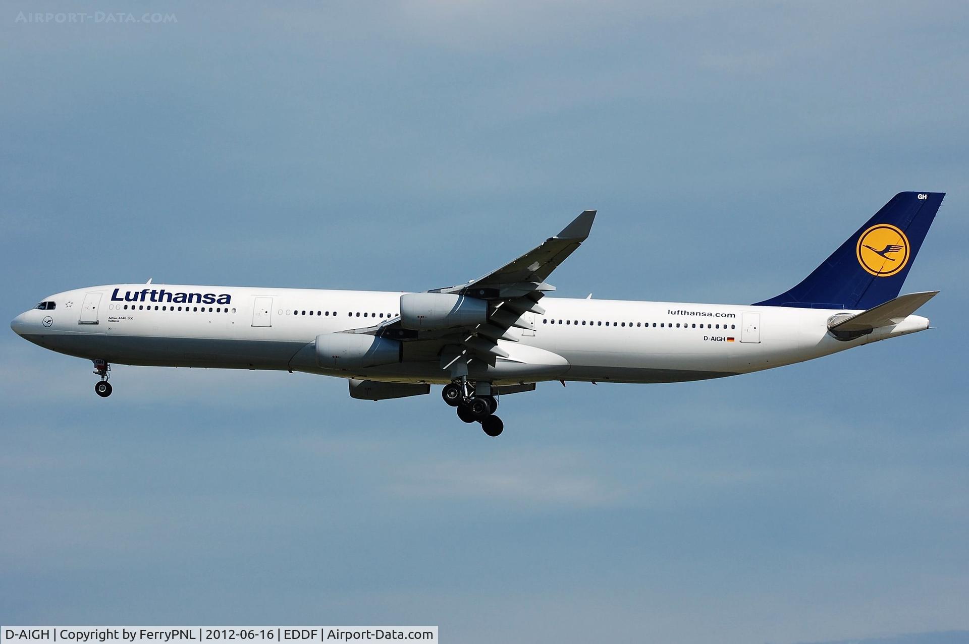 D-AIGH, 1994 Airbus A340-311 C/N 052, Arrival of Lufthansa A343