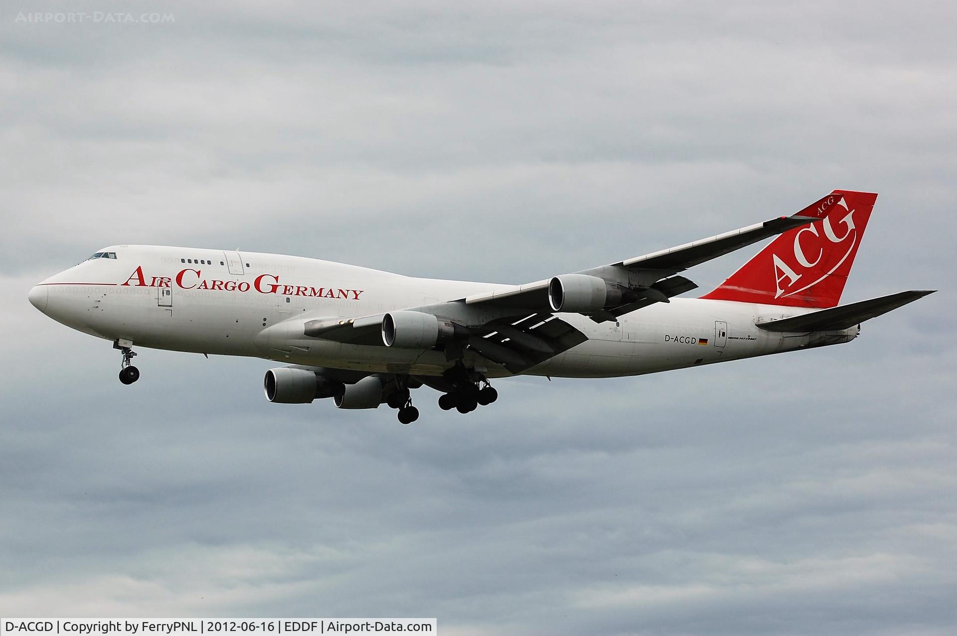 D-ACGD, 1989 Boeing 747-412/BCF C/N 24061, Arrival of ACG B744F