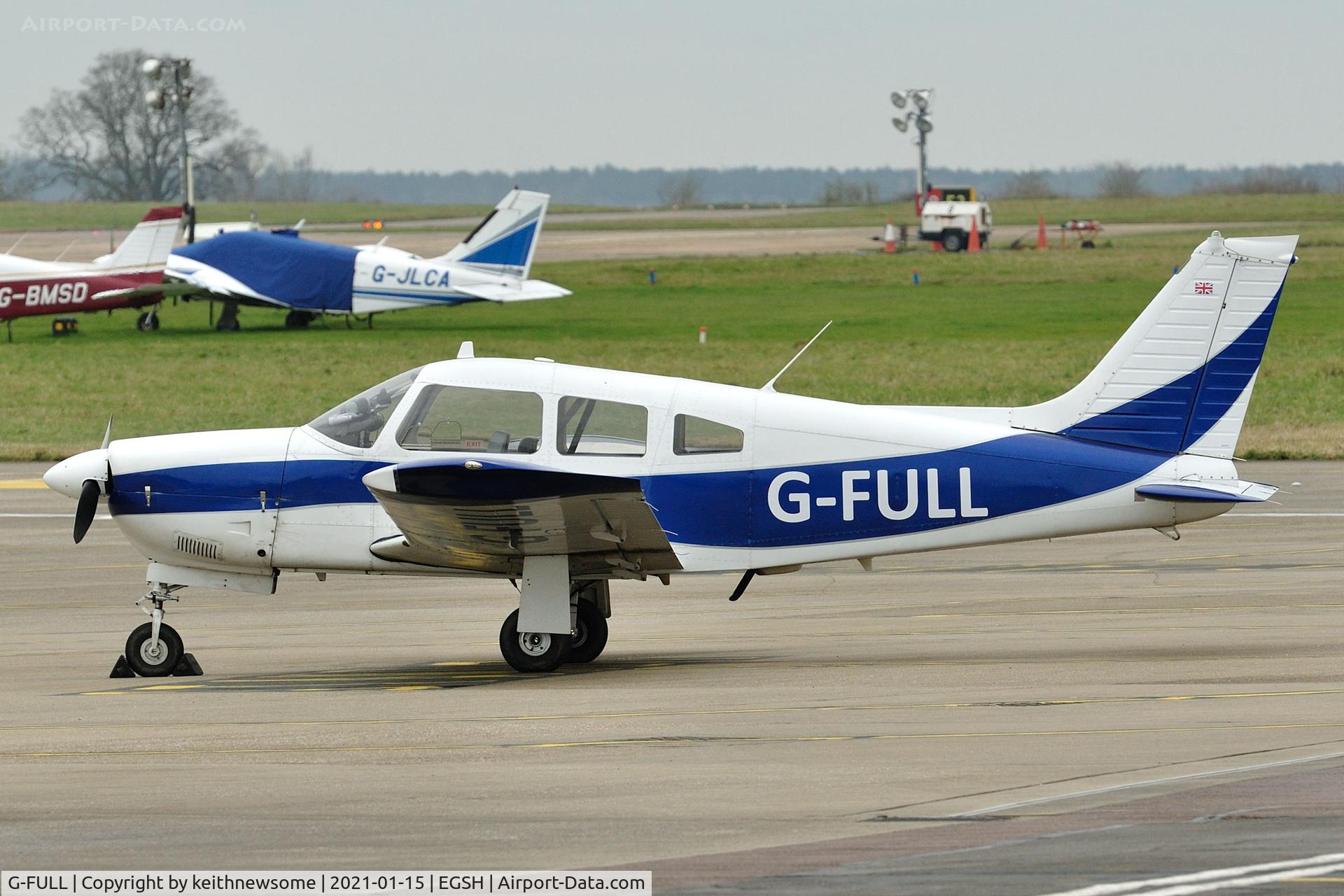 G-FULL, 1974 Piper PA-28R-200-2 Cherokee Arrow II C/N 28R-7435248, Regular visitor to Norwich.
