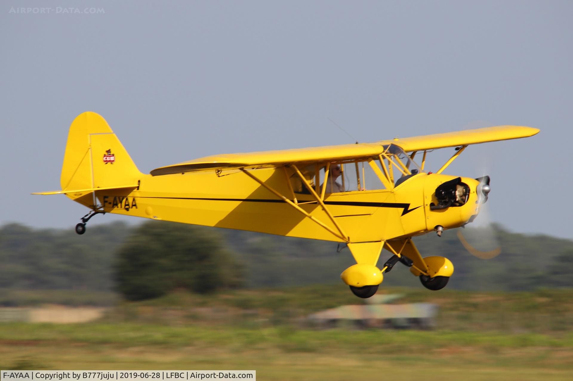 F-AYAA, Piper J3C-65 Cub Cub C/N 14498, at Cazaux airshow