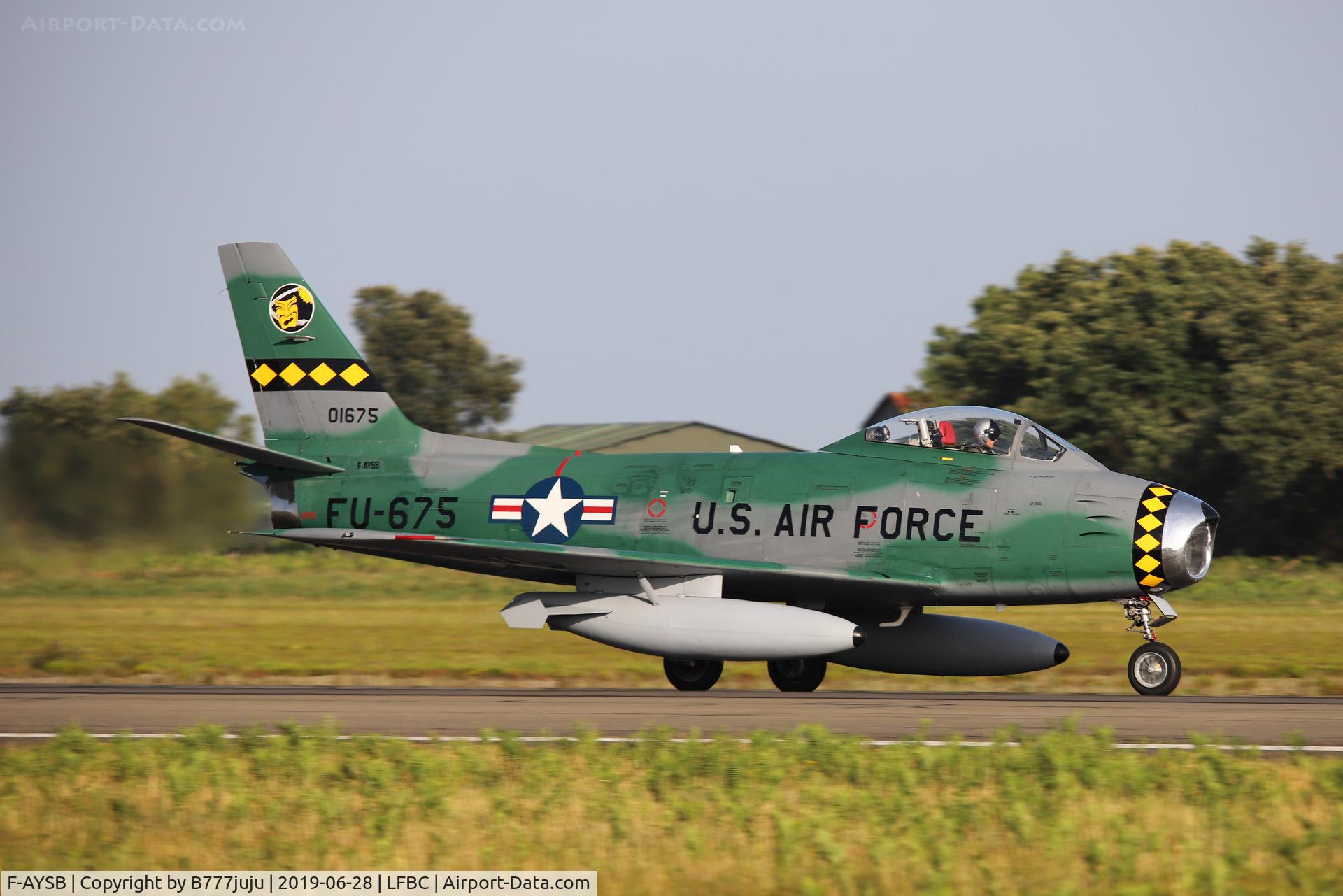 F-AYSB, 1958 Canadair CL-13B Sabre 6 C/N S6-1675, at Cazaux airshow