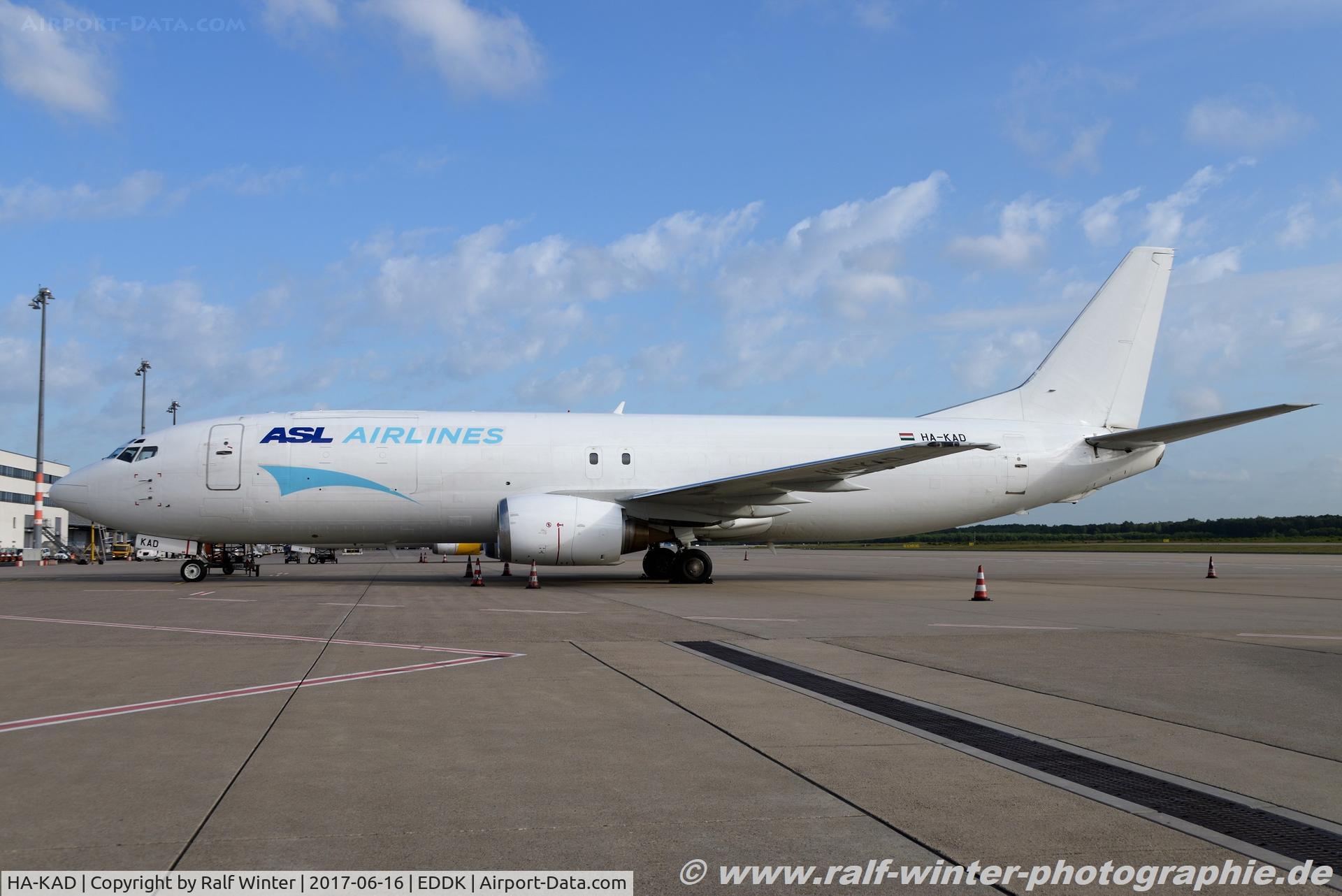 HA-KAD, 1991 Boeing 737-4Y0/SF C/N 24917, Boeing 737-4Y0 - FAH ASL Airlines Hungary - 24917 - HA-KAD - 16.06.2017 - CGN