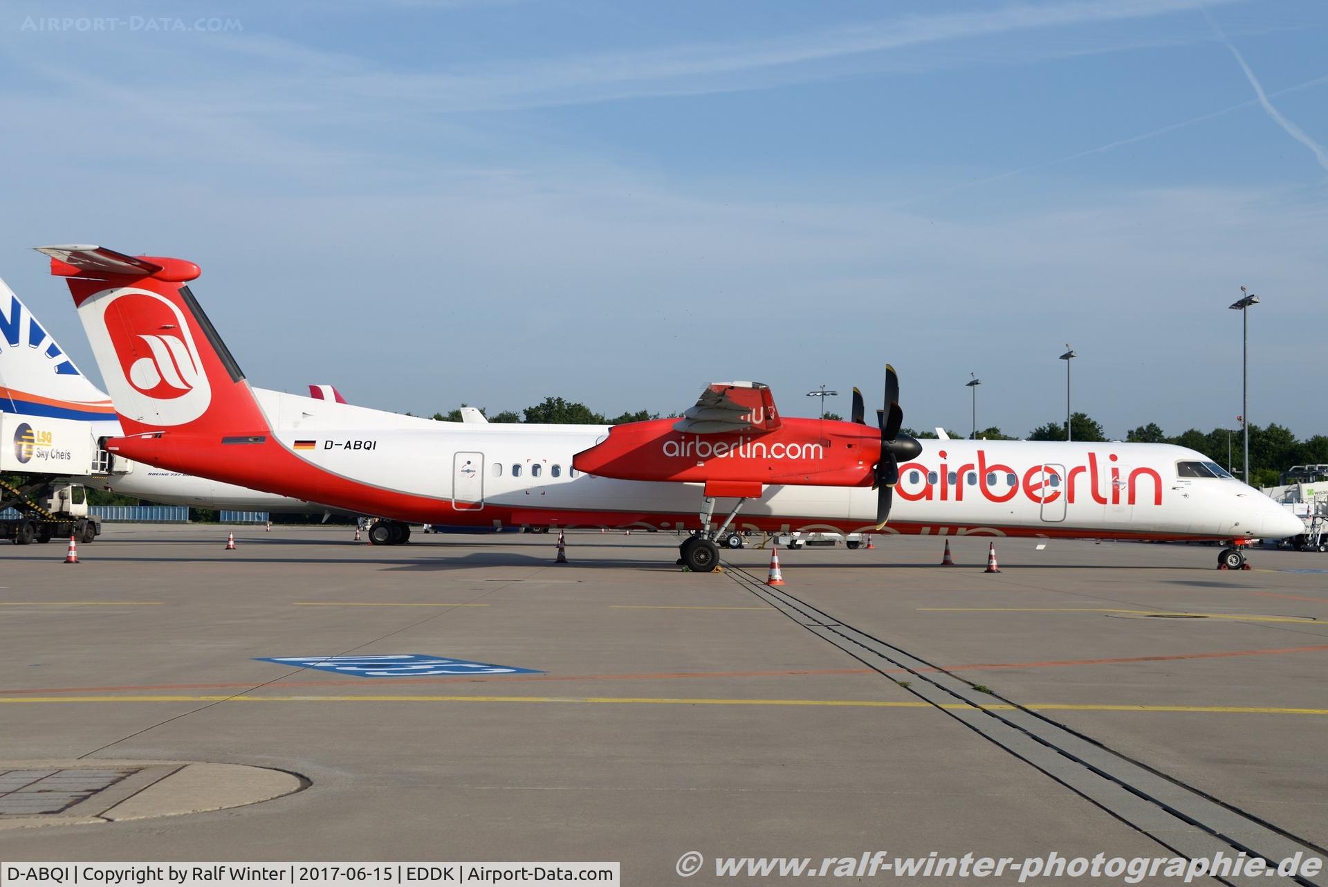 D-ABQI, 2009 De Havilland Canada DHC-8-402Q Dash 8 C/N 4264, De Havilland Canada DHC-8-402 Dash 8 - AB BER Air Berlin - 4264 - D-ABQI - 15.06.2017 - CGN