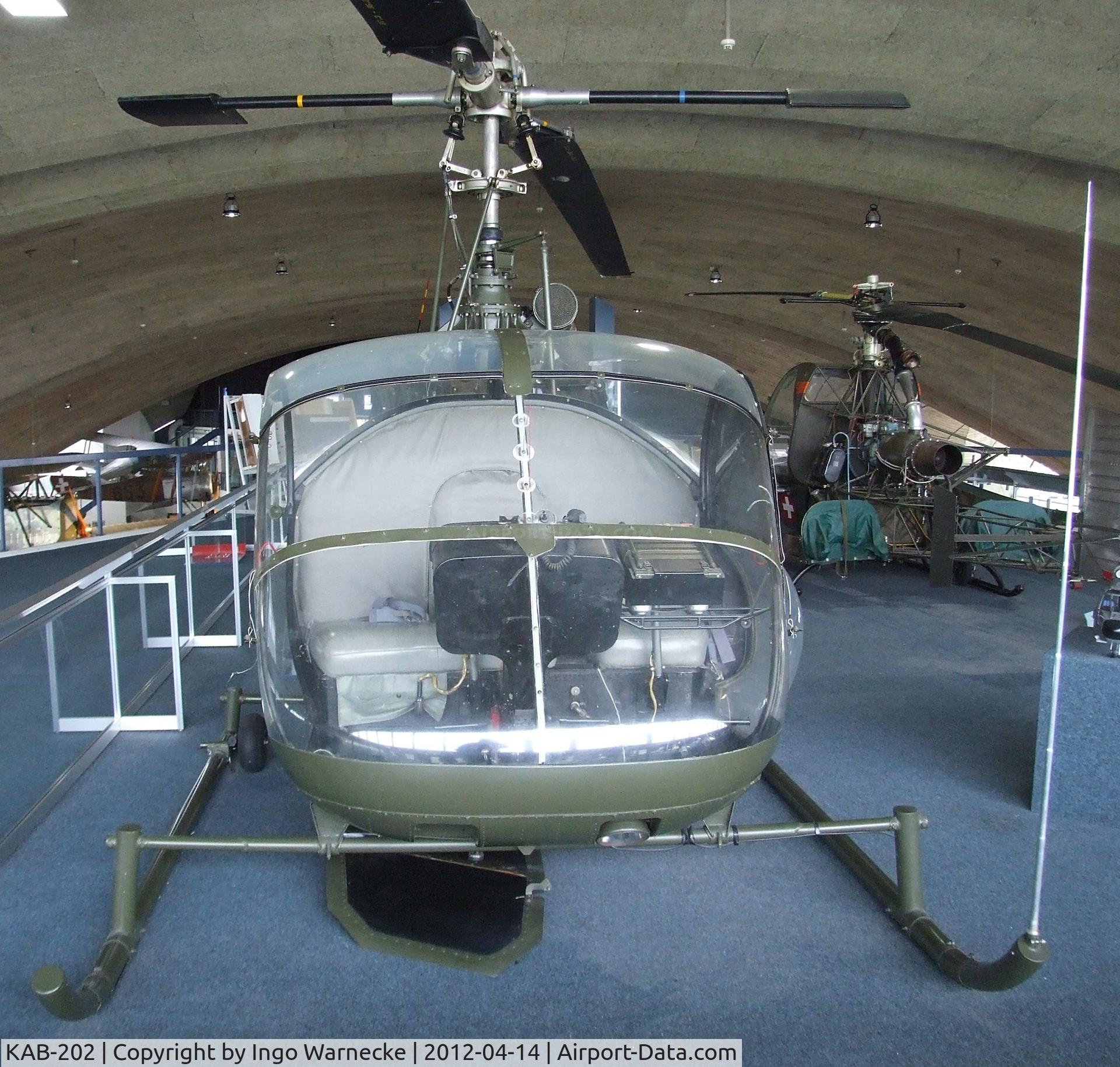 KAB-202, 1952 Hiller UH-12B C/N 387, Hiller UH-12B at the Flieger-Flab-Museum, Dübendorf