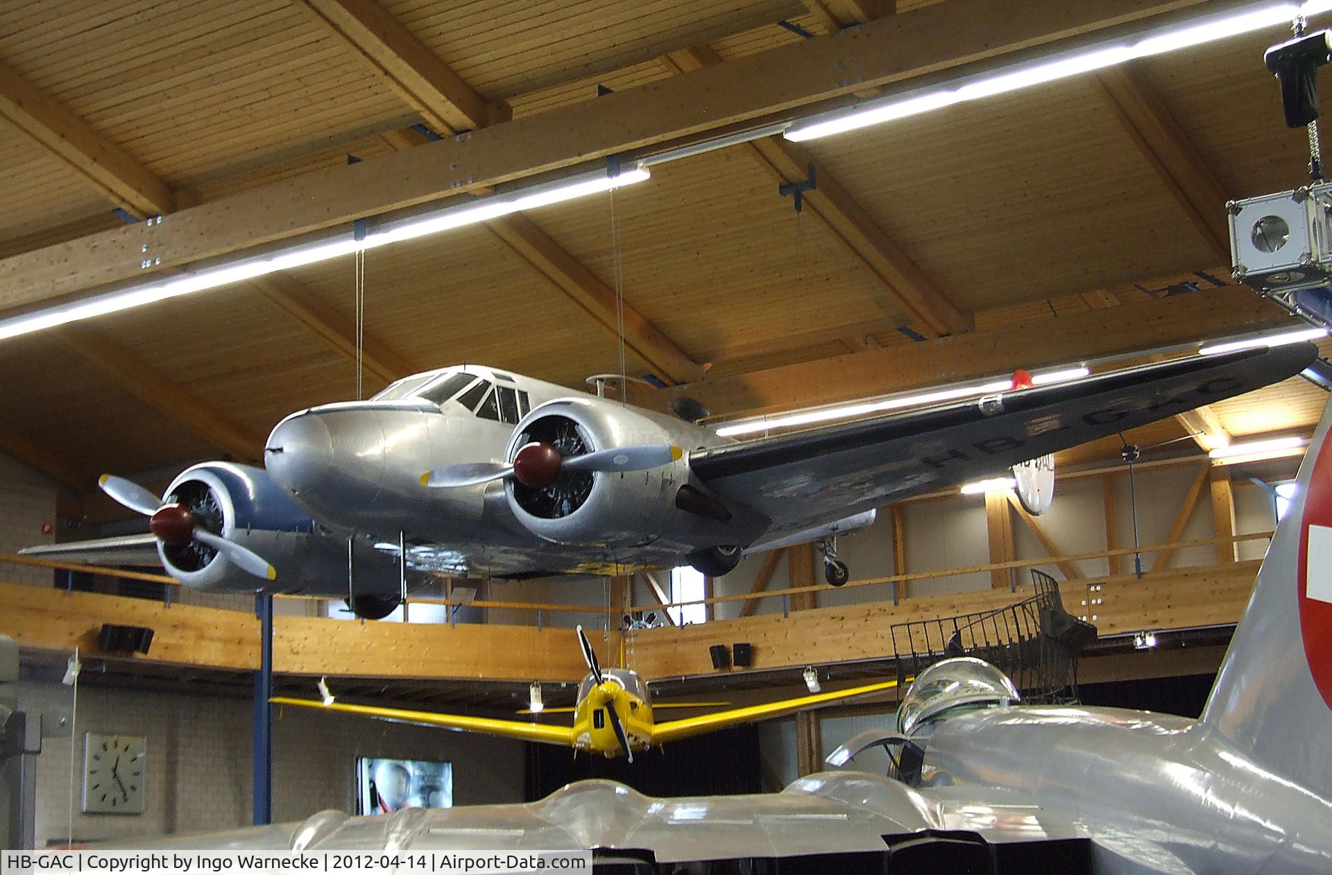 HB-GAC, 1944 Beech C-45 Expeditor C/N 8362, Beechcraft C-45 Expeditor at the Flieger-Flab-Museum, Dübendorf