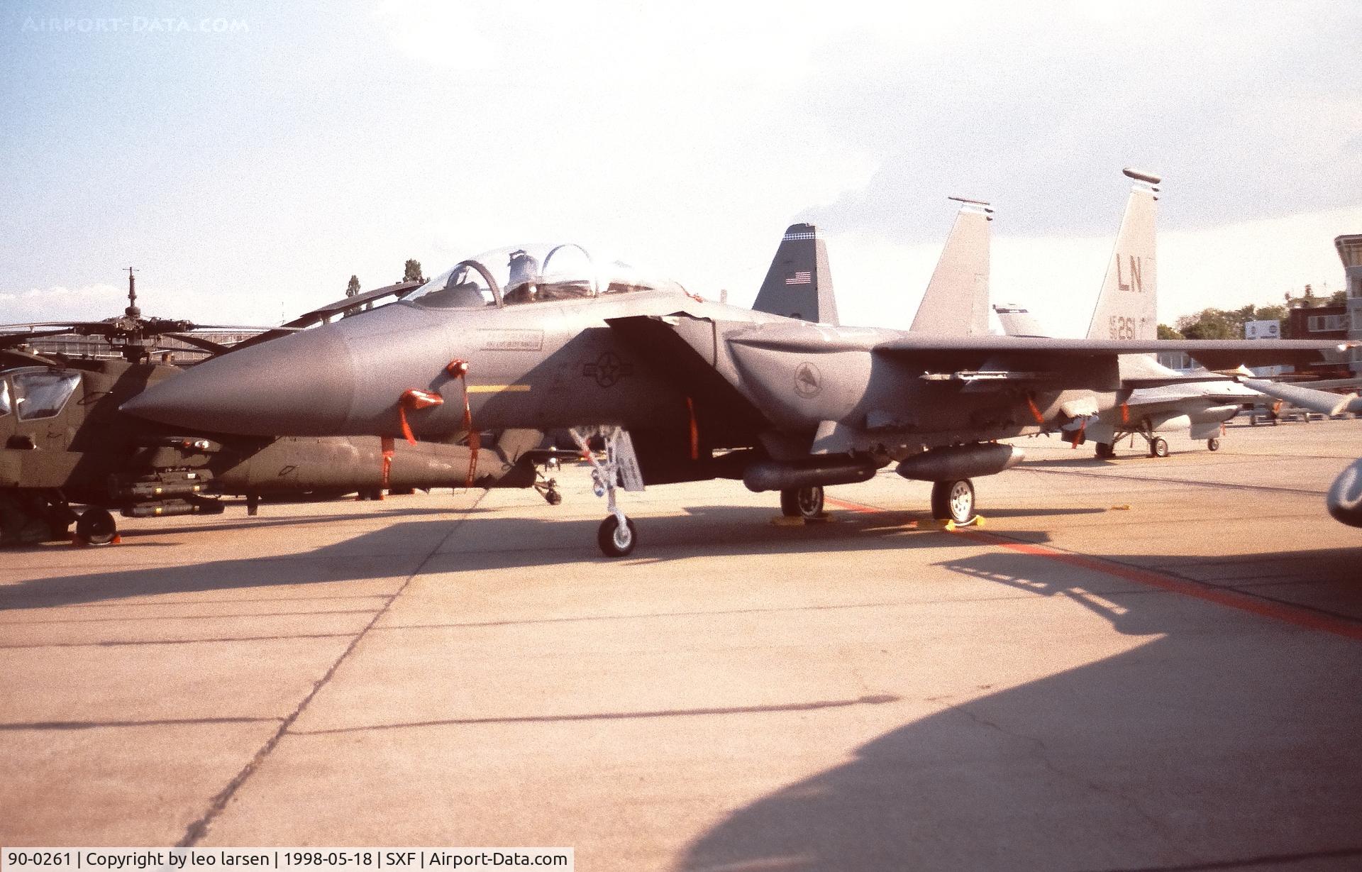 90-0261, 1990 McDonnell Douglas F-15E Strike Eagle C/N 1203/E163, Berlin Air Show 18.5.1998. code LN