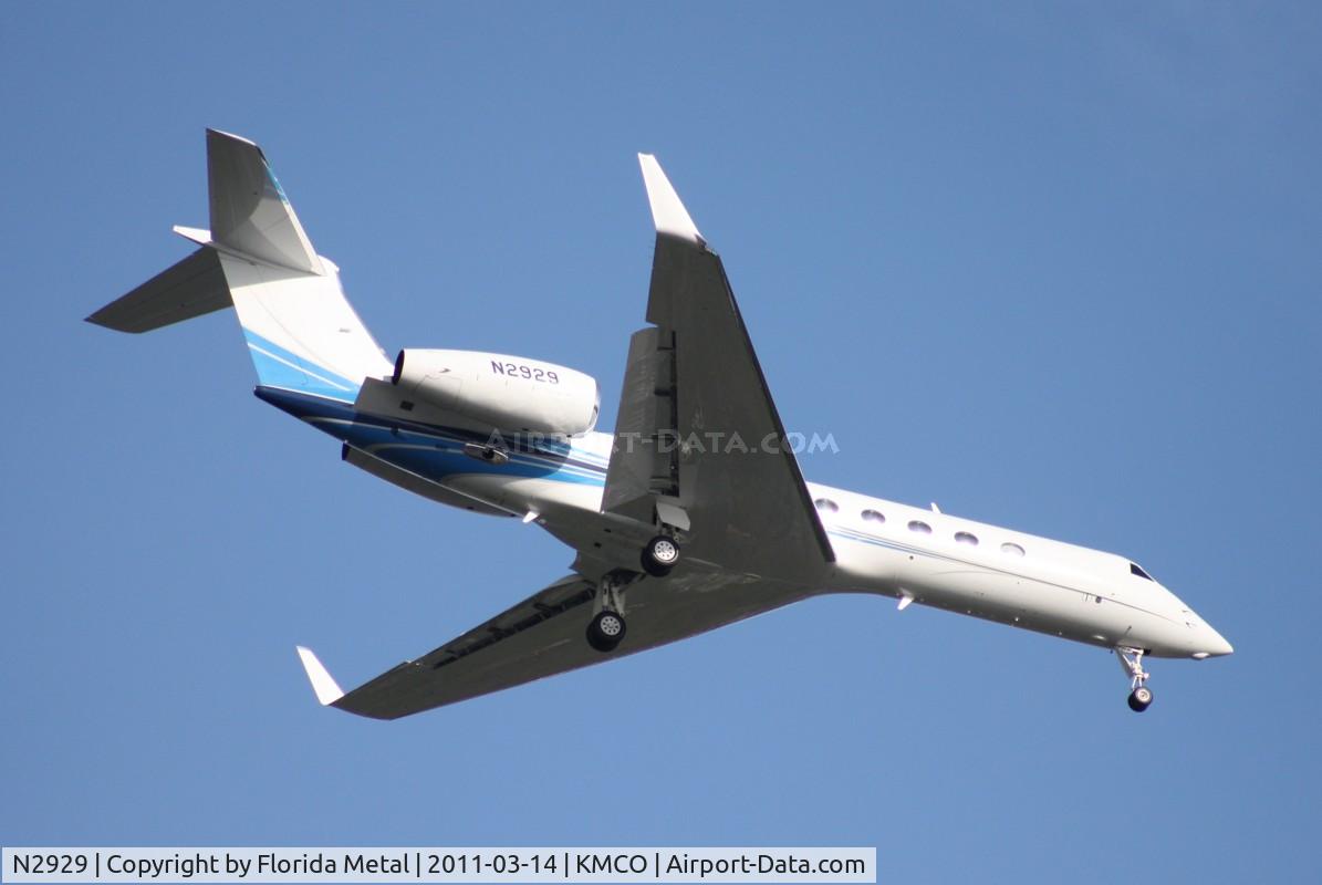 N2929, 2004 Gulfstream Aerospace GV-SP (G550) C/N 5053, MCO spotting 2011