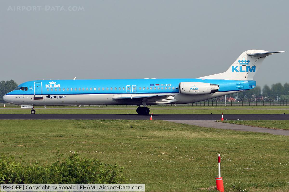 PH-OFF, 1989 Fokker 100 (F-28-0100) C/N 11274, at spl