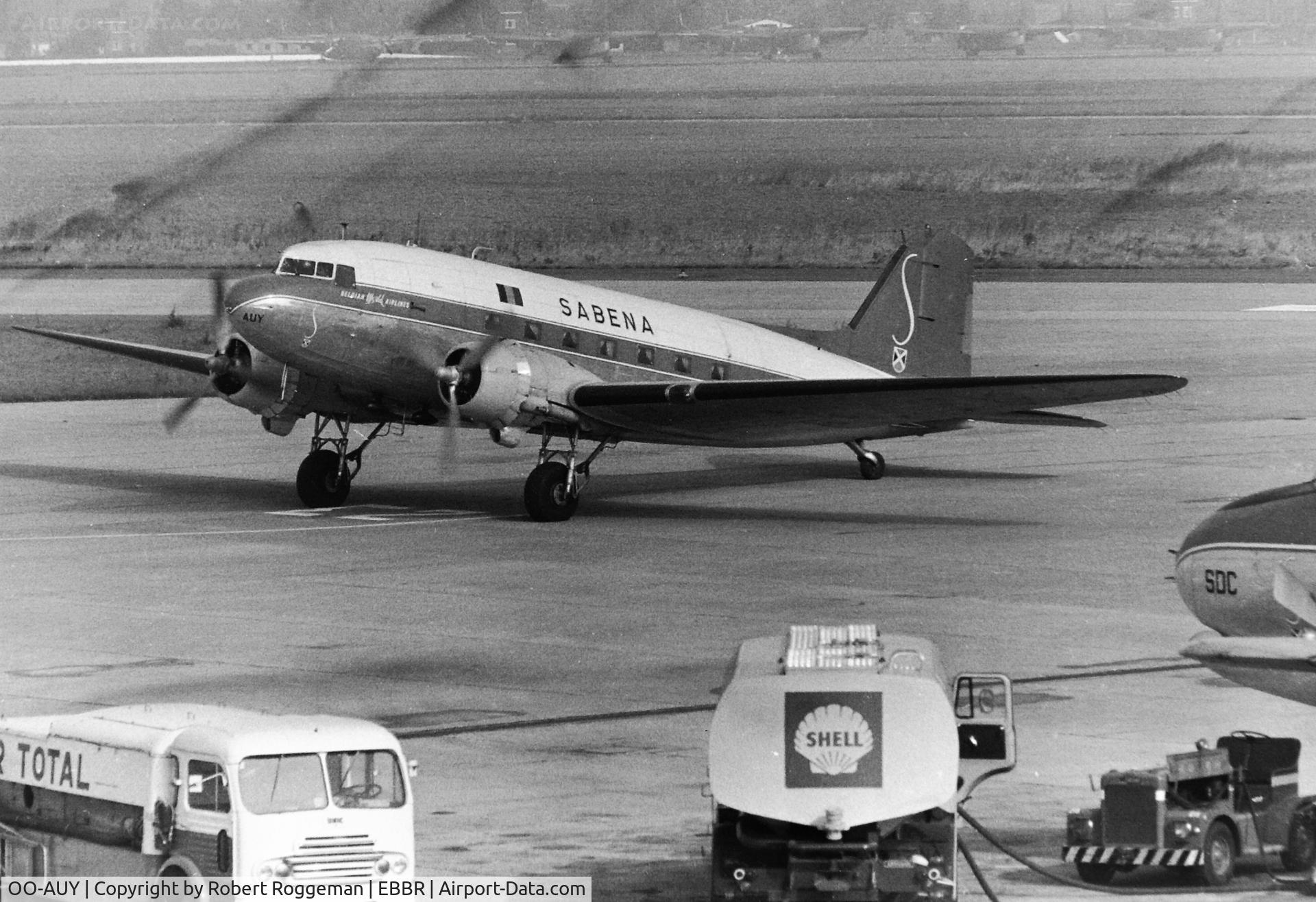 OO-AUY, 1943 Douglas DC-3C (C-47) C/N 43089, 1965.SABENA.