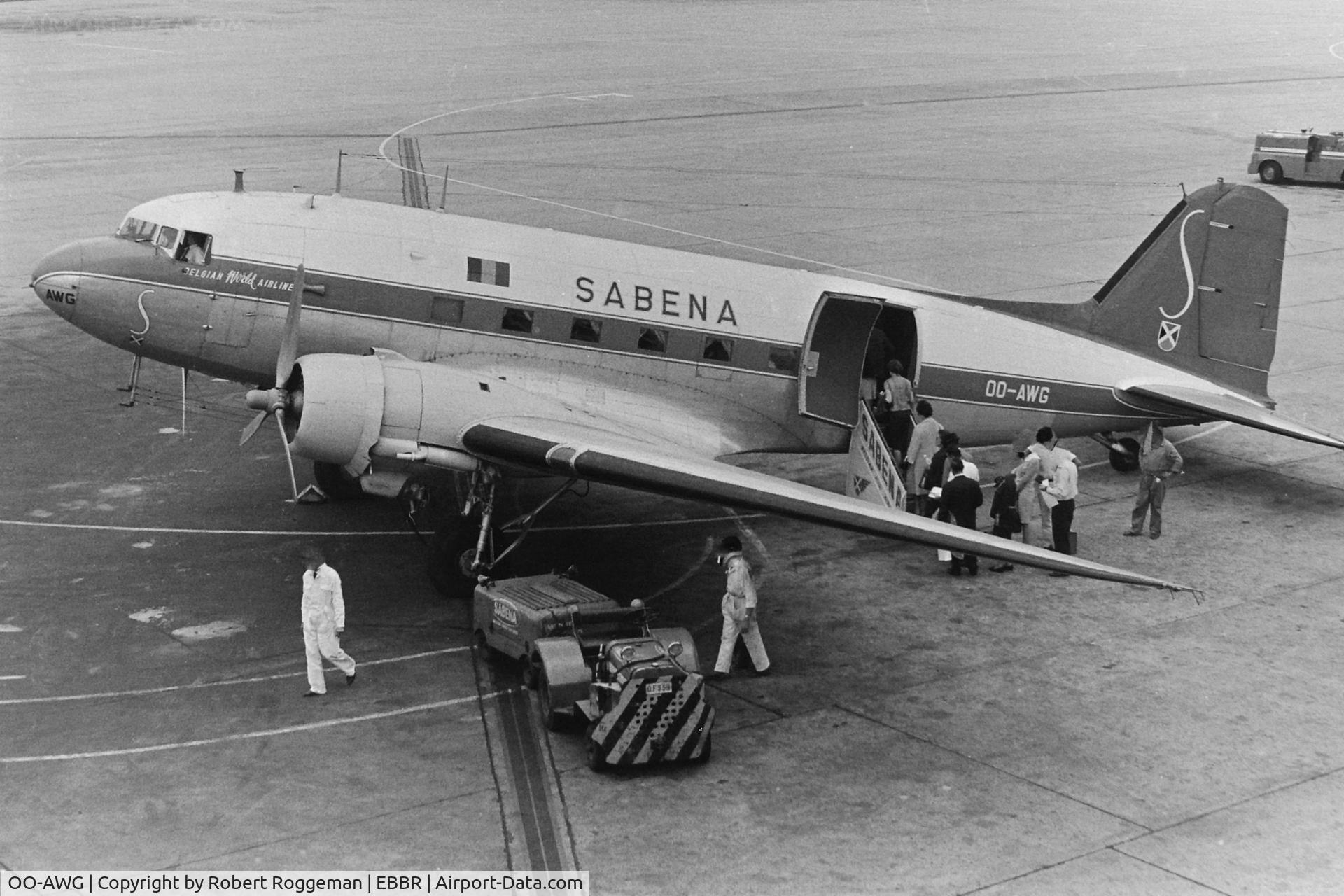 OO-AWG, 1942 Douglas C-47A Skytrain C/N 43091, 1965.SABENA.