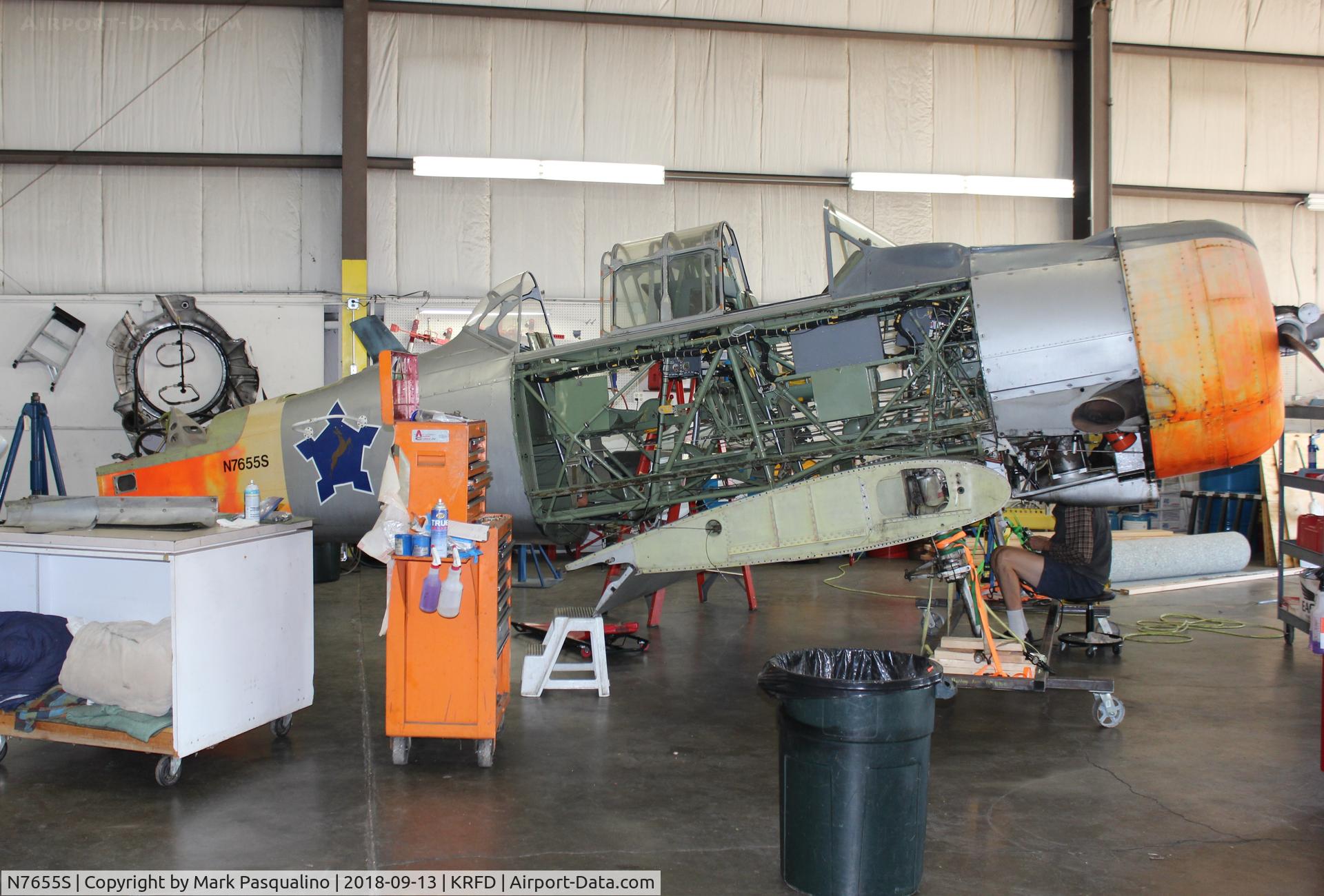 N7655S, 1942 North American SNJ-3 Texan C/N 78-7185, North American SNJ-3