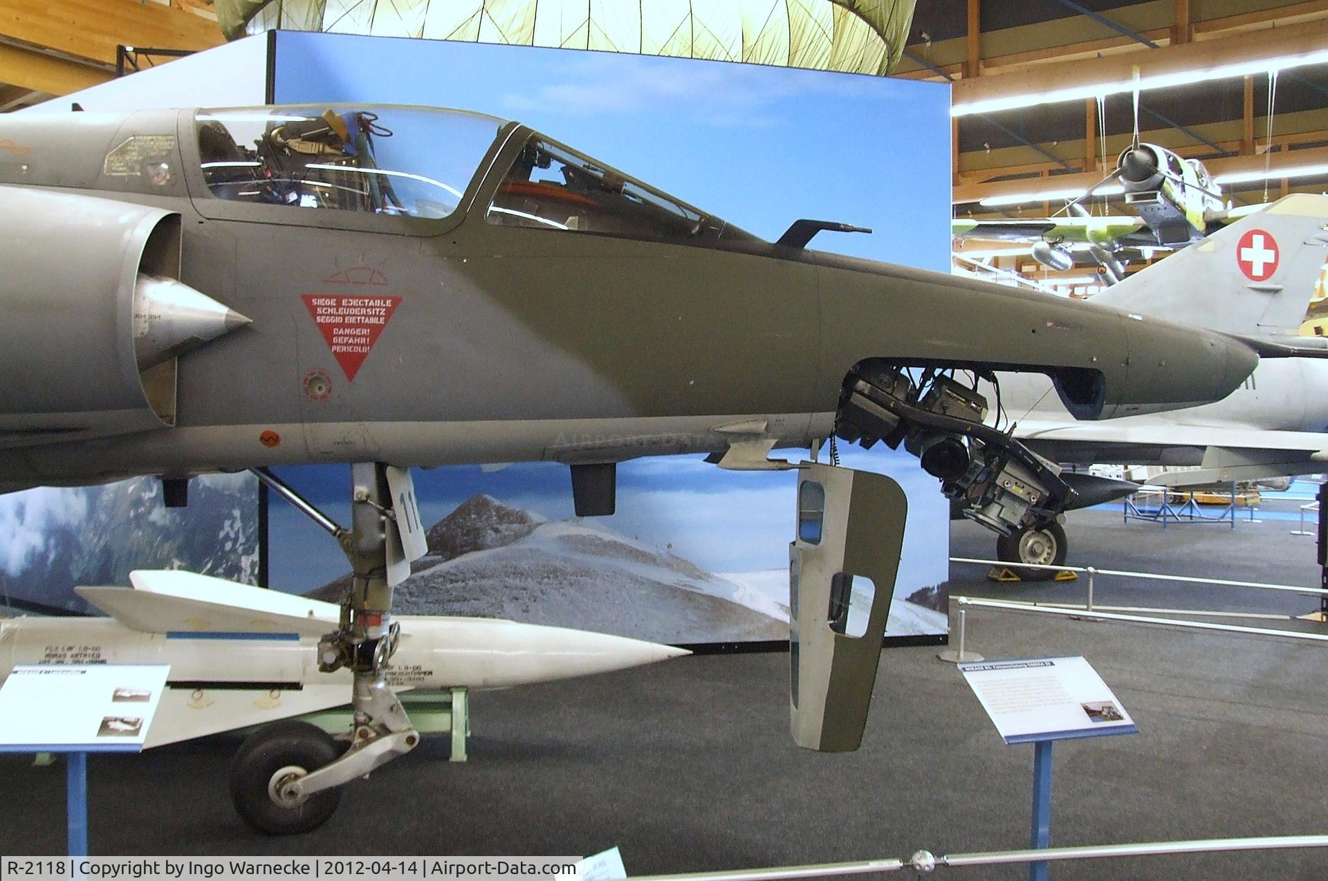 R-2118, Dassault Mirage IIIRS C/N 17-26-150/1038, Dassault Mirage III RS at the Flieger-Flab-Museum, Dübendorf