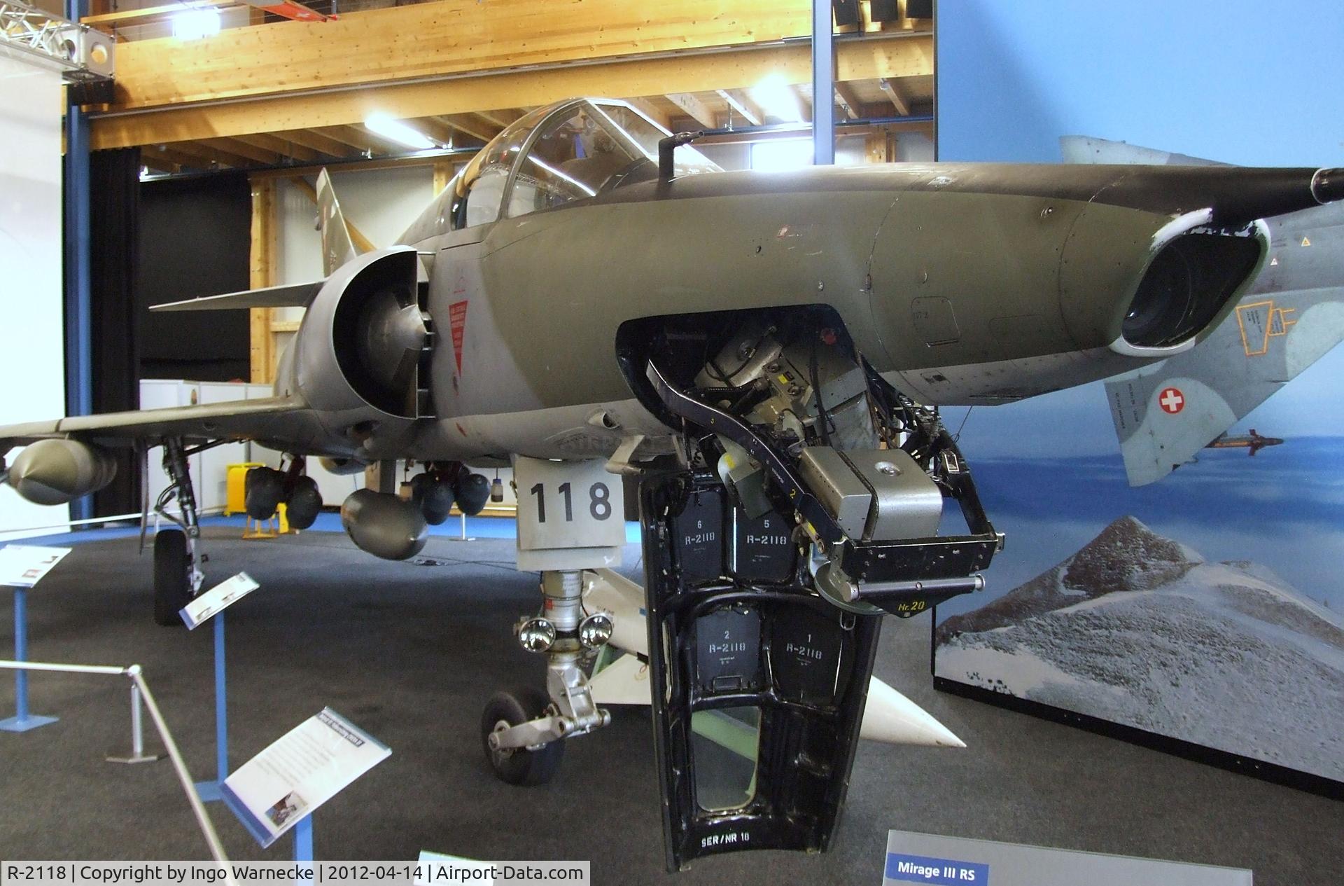 R-2118, Dassault Mirage IIIRS C/N 17-26-150/1038, Dassault Mirage III RS at the Flieger-Flab-Museum, Dübendorf