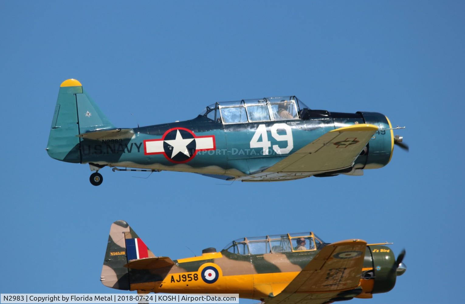 N2983, 1942 North American AT-6D Texan C/N 88-17125, EAA OSH 2018