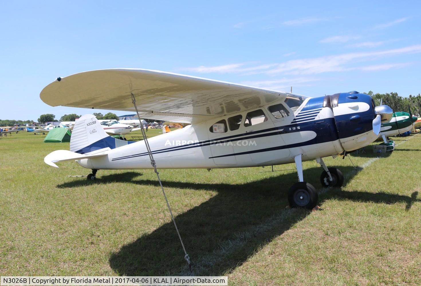 N3026B, 1952 Cessna 195B Businessliner C/N 7909, SNF LAL 2017