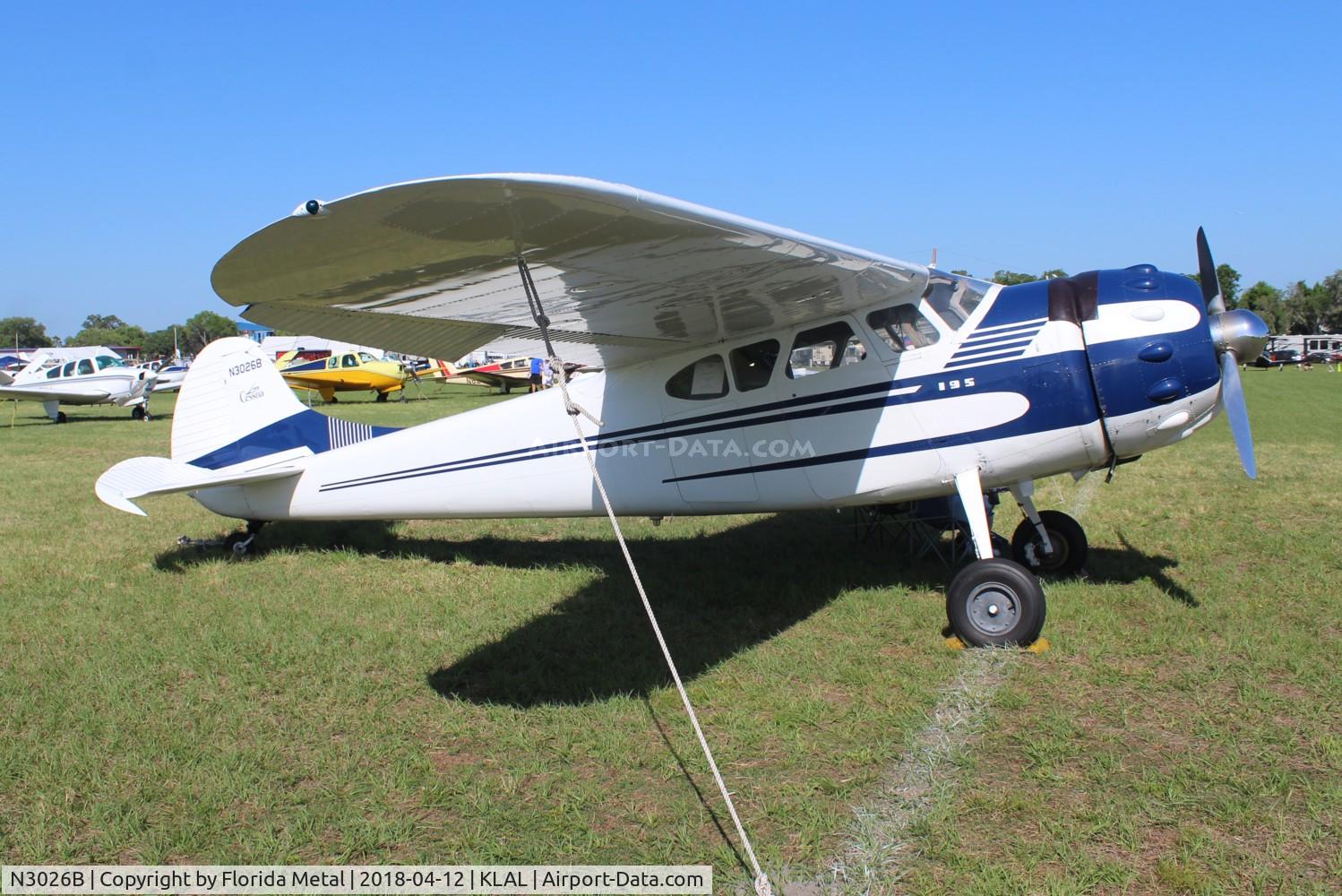 N3026B, 1952 Cessna 195B Businessliner C/N 7909, SNF LAL 2018