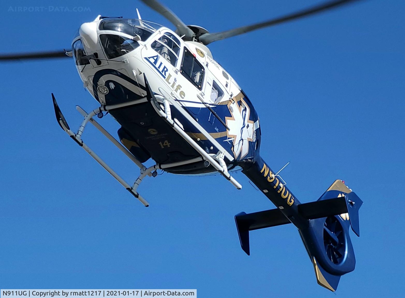 N911UG, 2005 Airbus Helicopters EC-135T-2+ C/N 0416, Arriving Northeast Georgia Medical Center