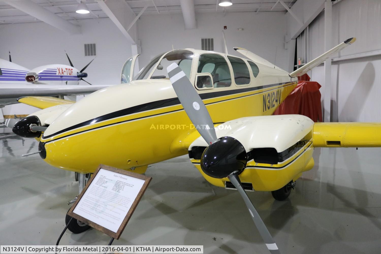 N3124V, 1962 Pine Air SUPER V C/N SV-109-D549, Beechcraft Museum