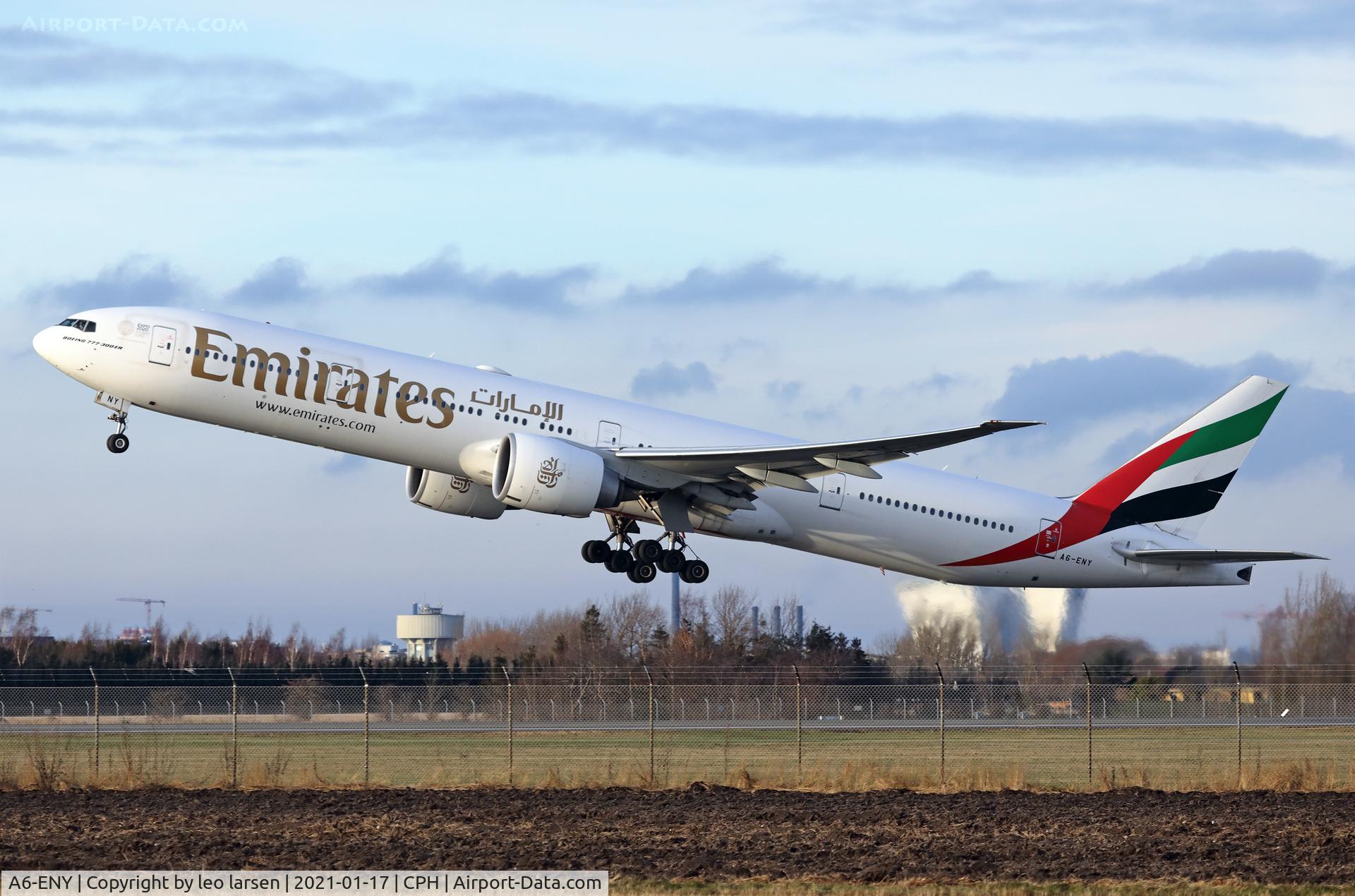 A6-ENY, 2015 Boeing 777-31H/ER C/N 42122, Copenhagen 17.1.2021