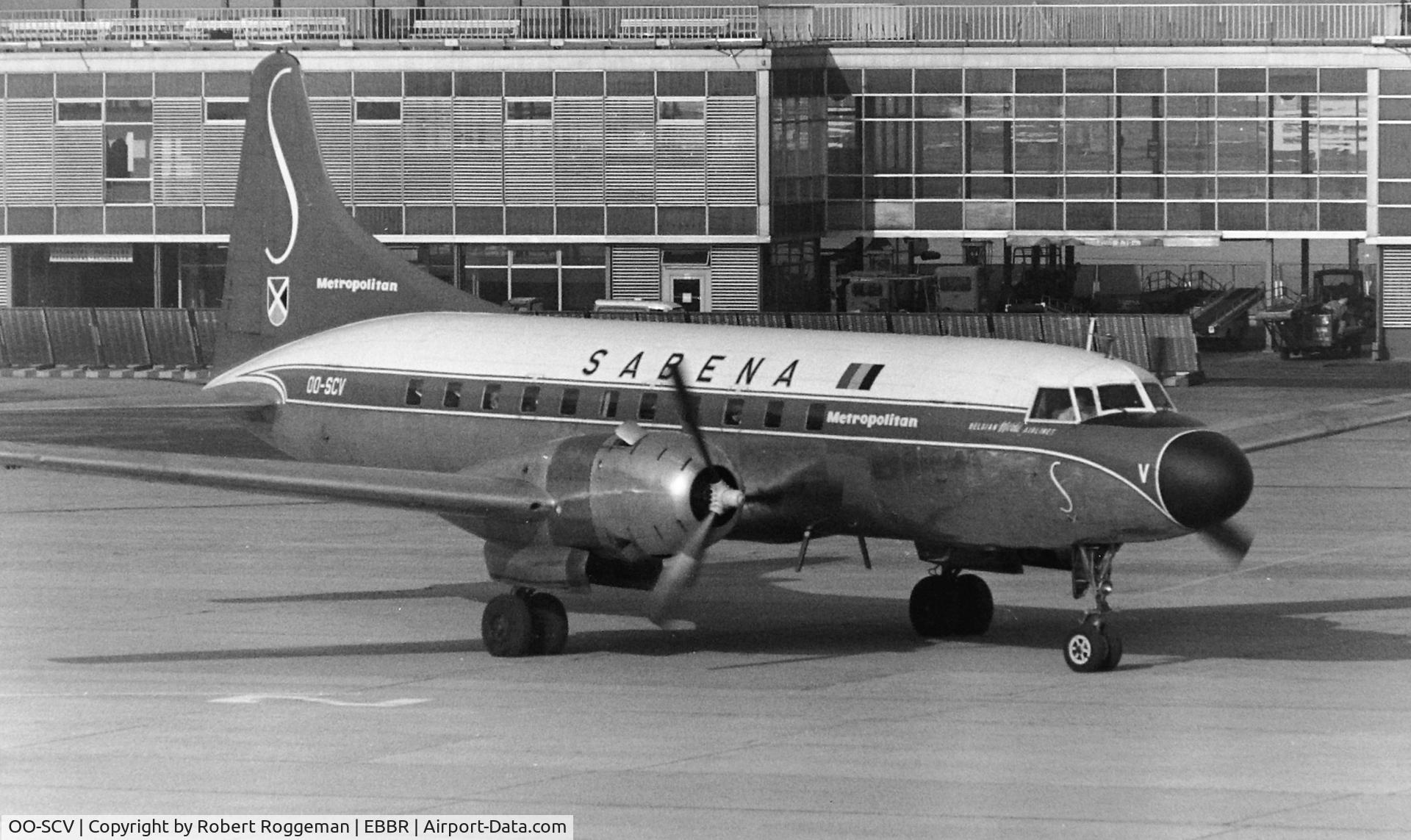 OO-SCV, 1956 Convair CV-580 C/N 382, MID 1960's.CV-440 METROPOLITAN.SABENA.