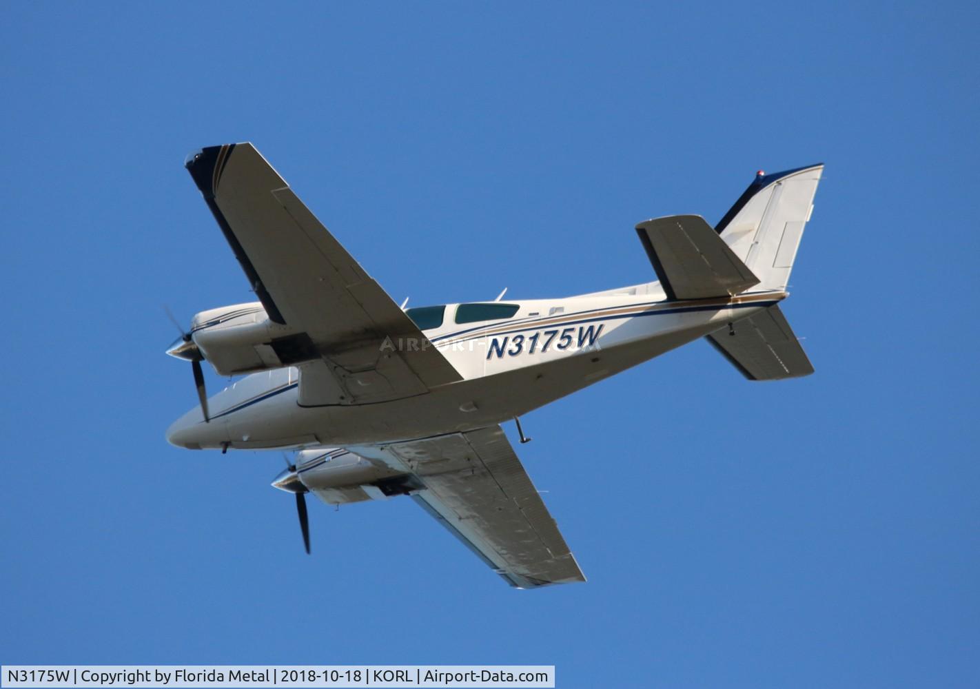 N3175W, 1973 Beech 95-B55 (T42A) Baron C/N TC-1614, ORL spotting 2018